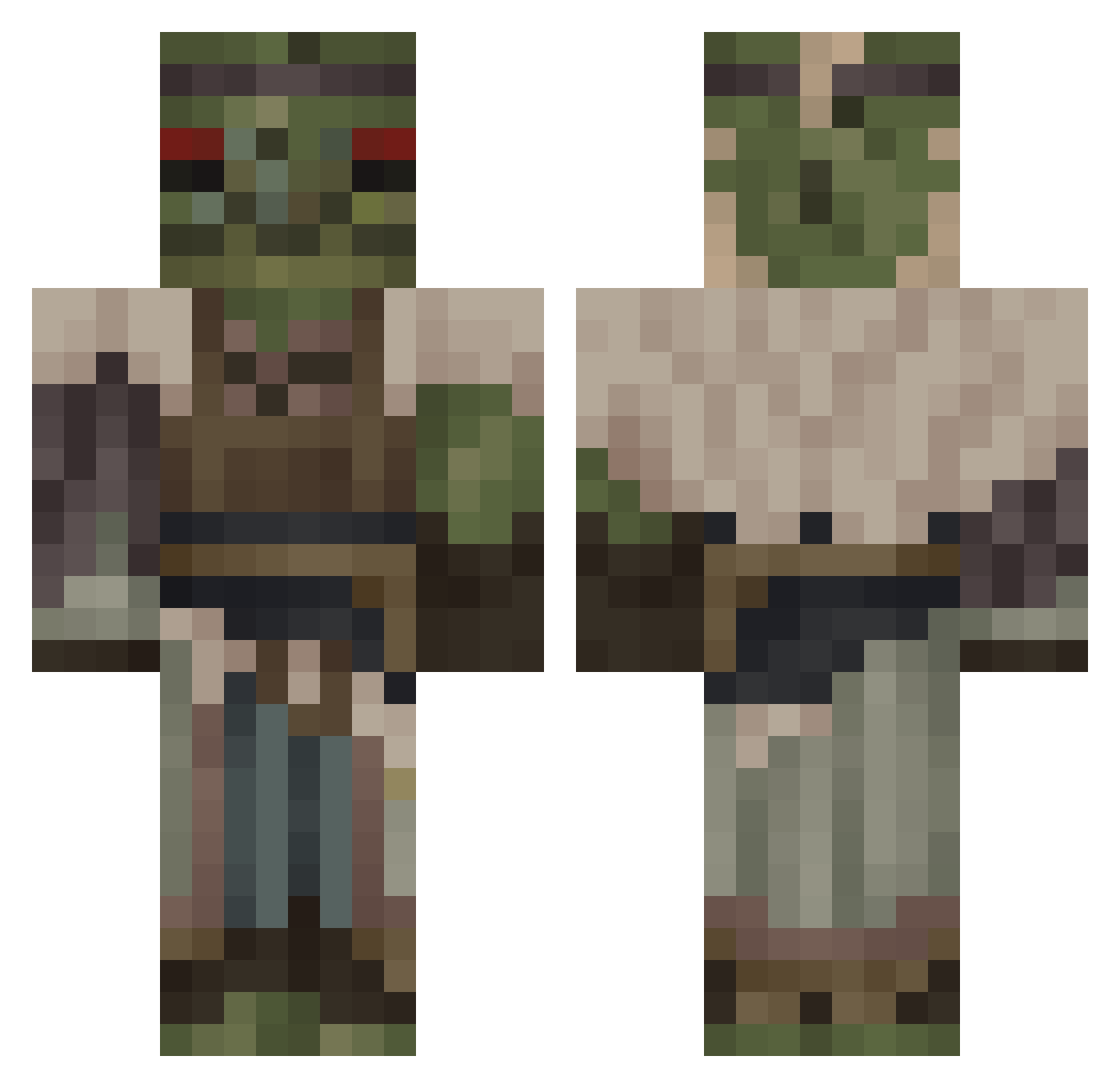 peppercorn19 Minecraft skin, front and back view