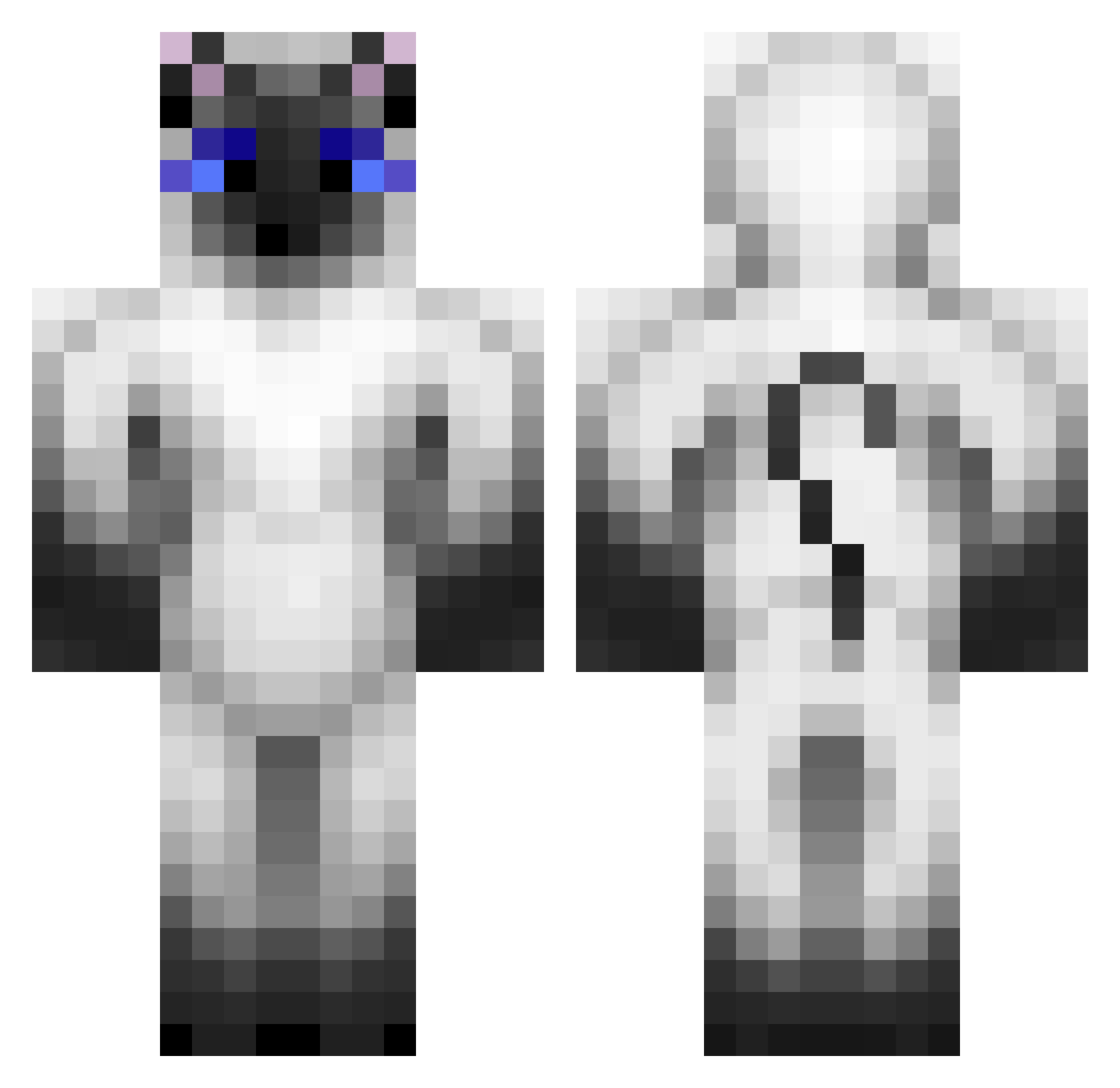 Enflame Minecraft skin, front and back view