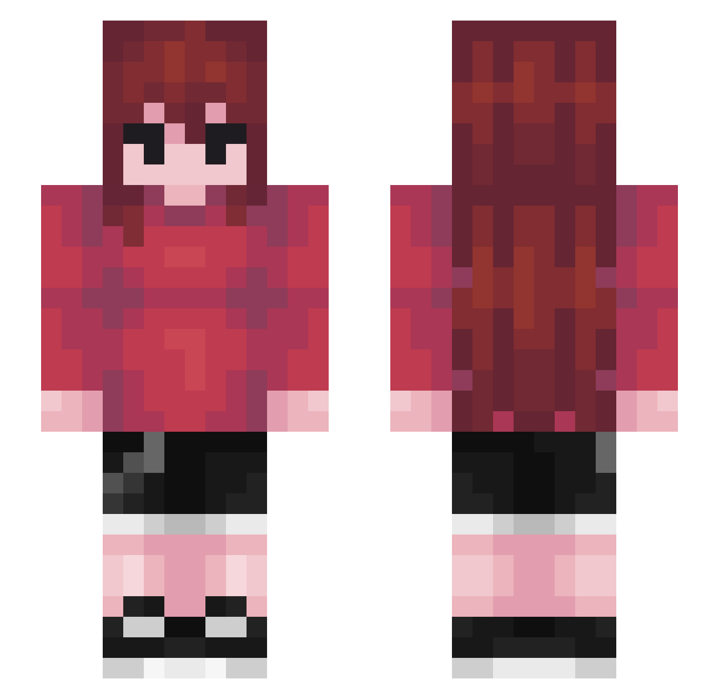oife Minecraft skin, front and back view