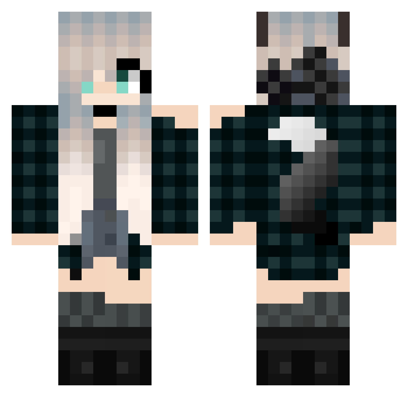 sf2xd_ Minecraft skin, front and back view