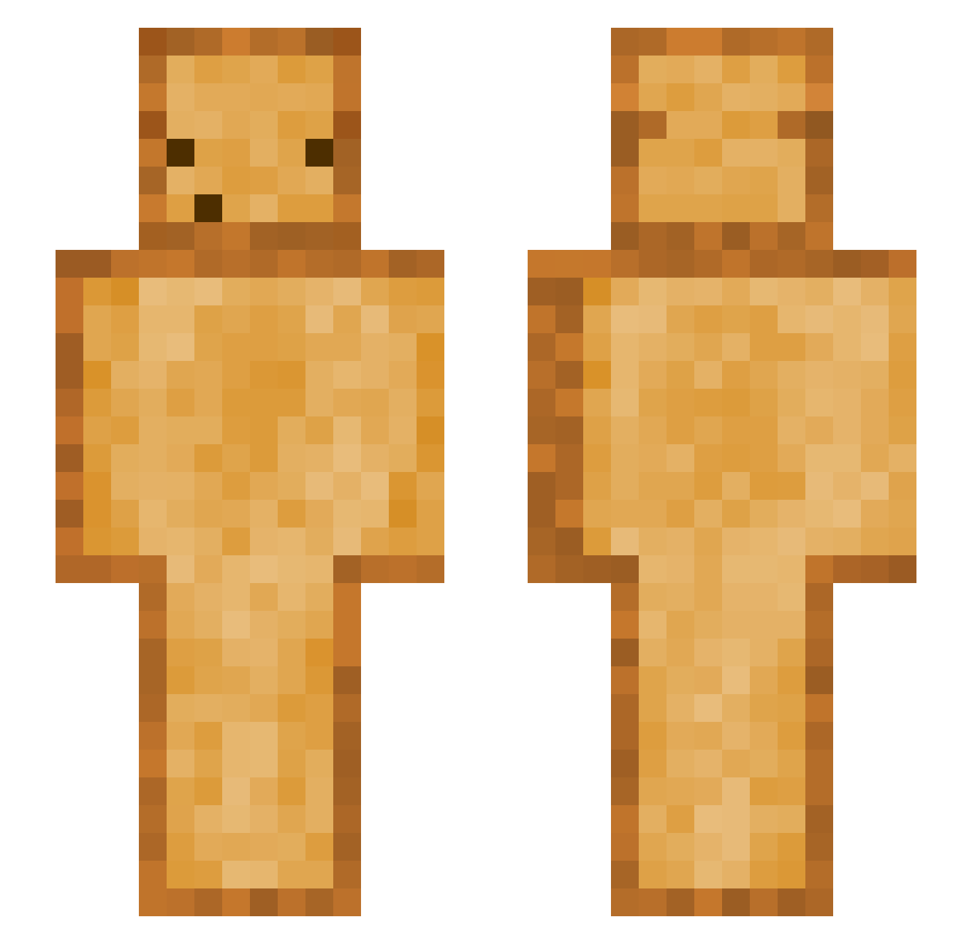 Mou26 Minecraft skin, front and back view