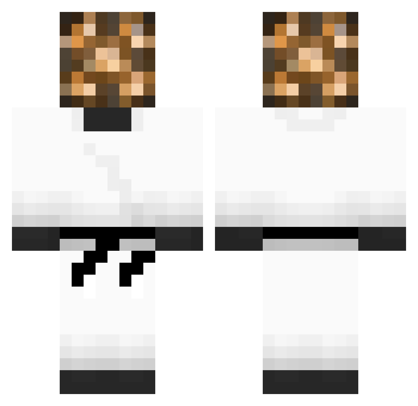 lamp Minecraft skin, front and back view