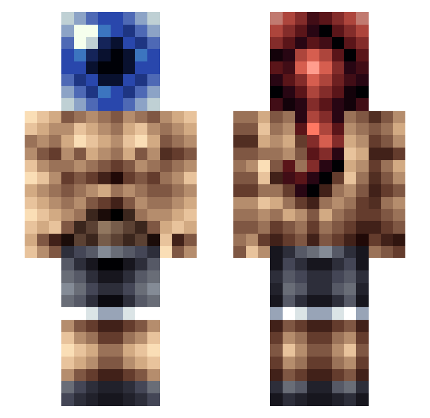 RING_CHA_CHING Minecraft skin, front and back view