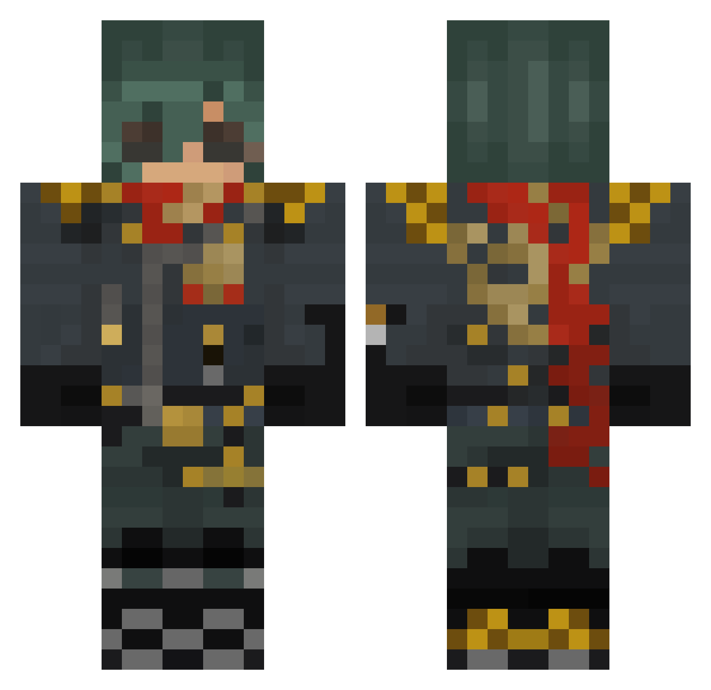 gudthingshapen2e Minecraft skin, front and back view