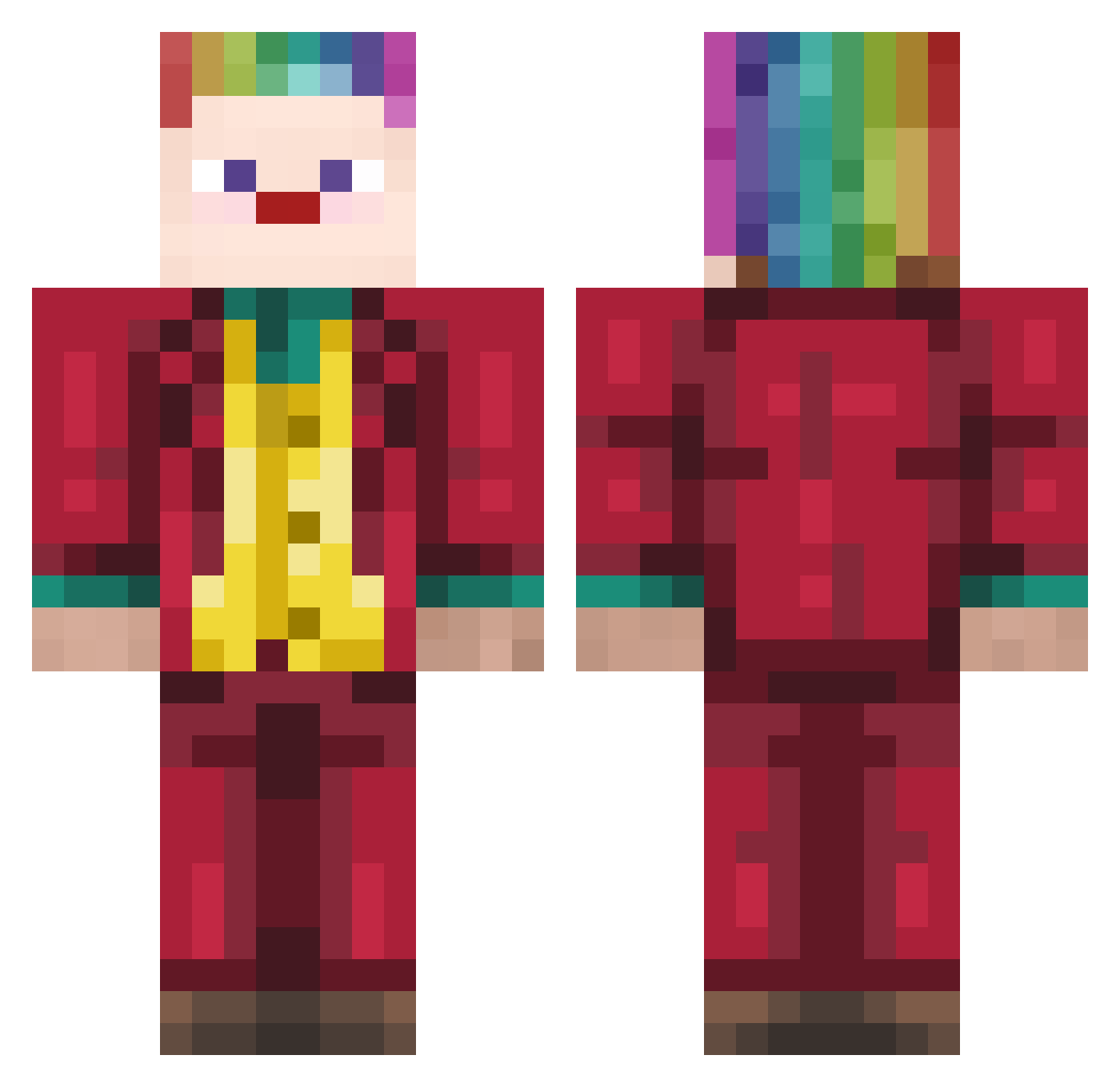 Mr_Naun Minecraft skin, front and back view