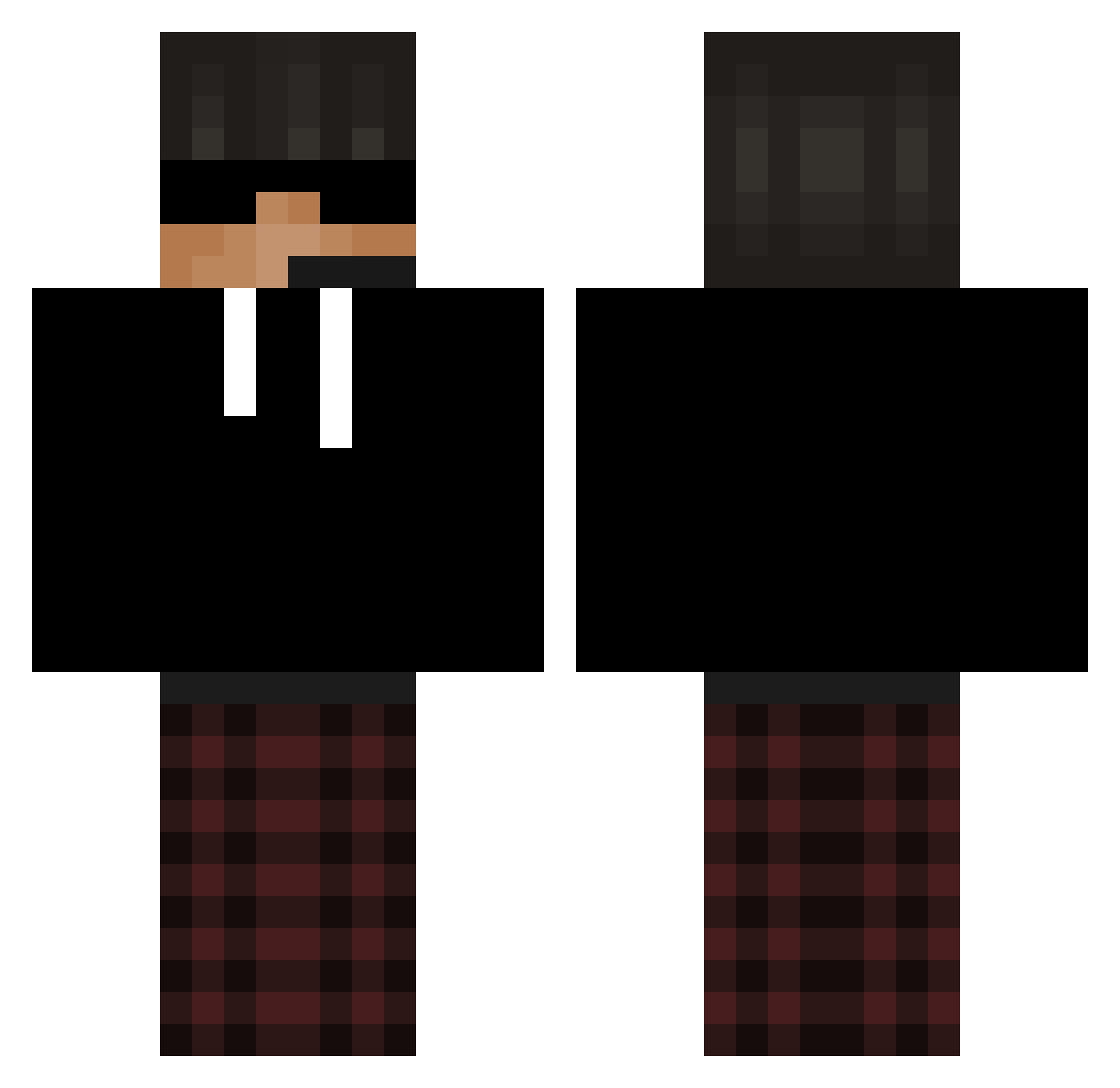 S1lli Minecraft skin, front and back view