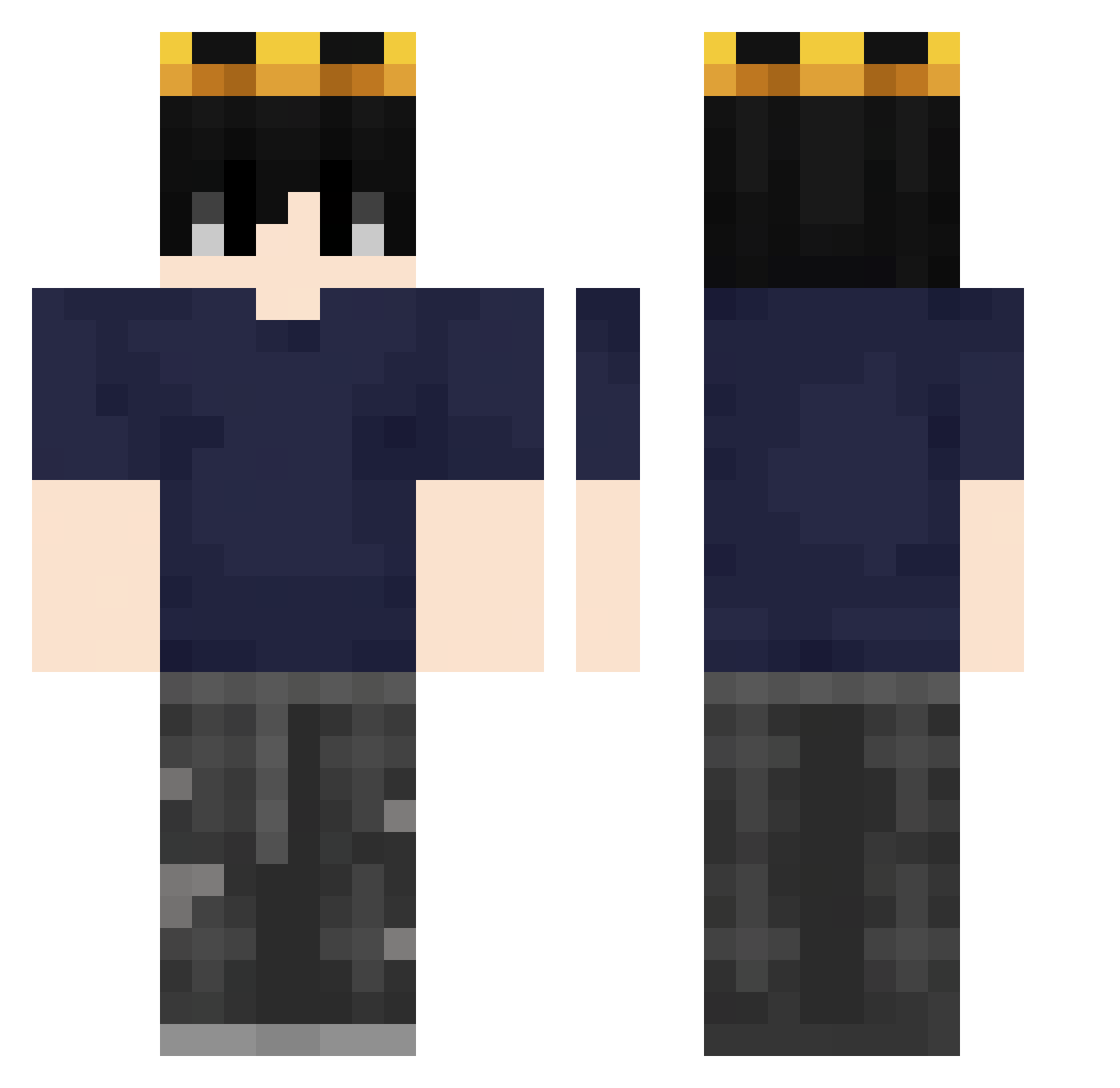 yeshenyue123 Minecraft skin, front and back view