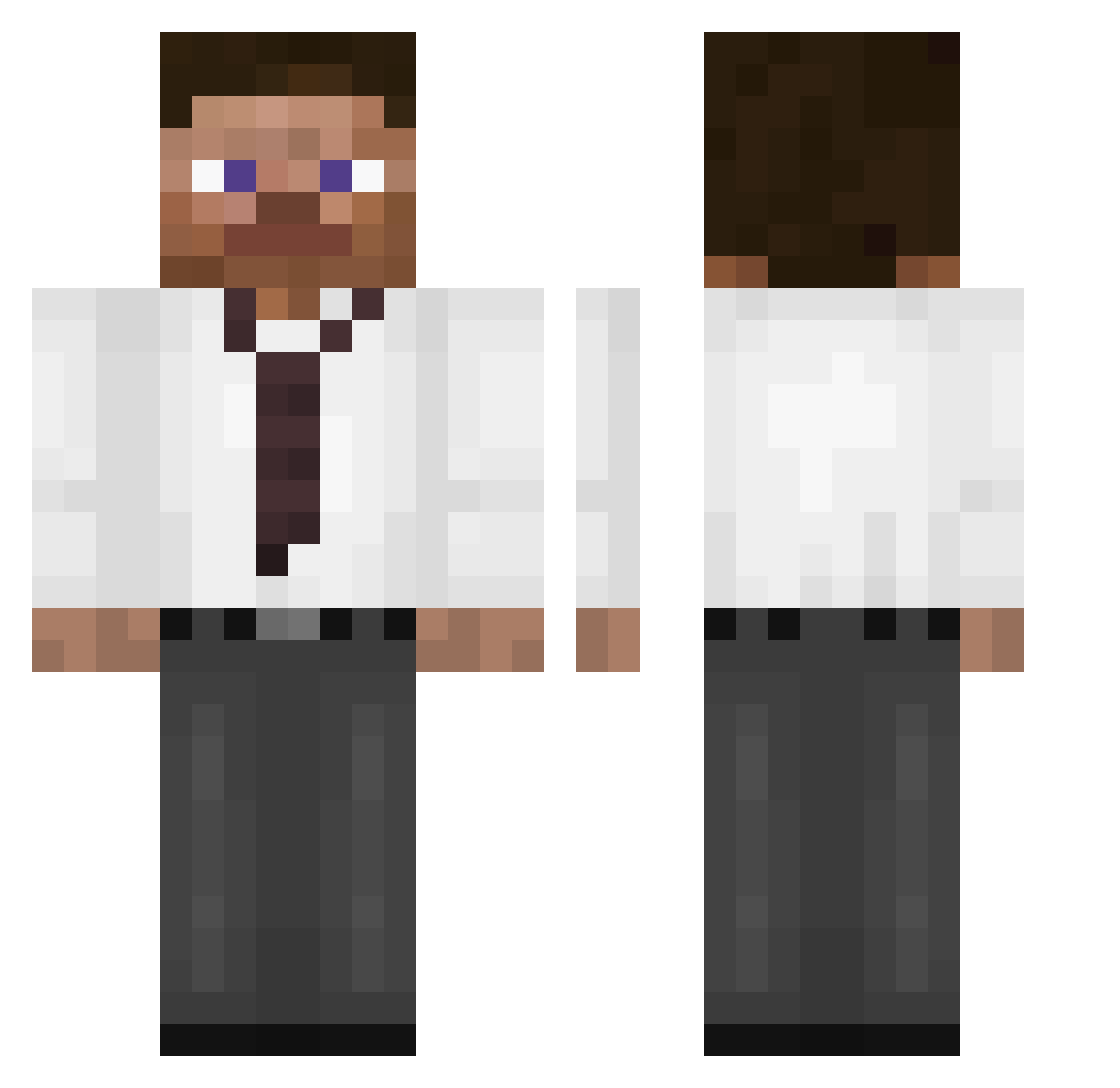 Wind50 Minecraft skin, front and back view