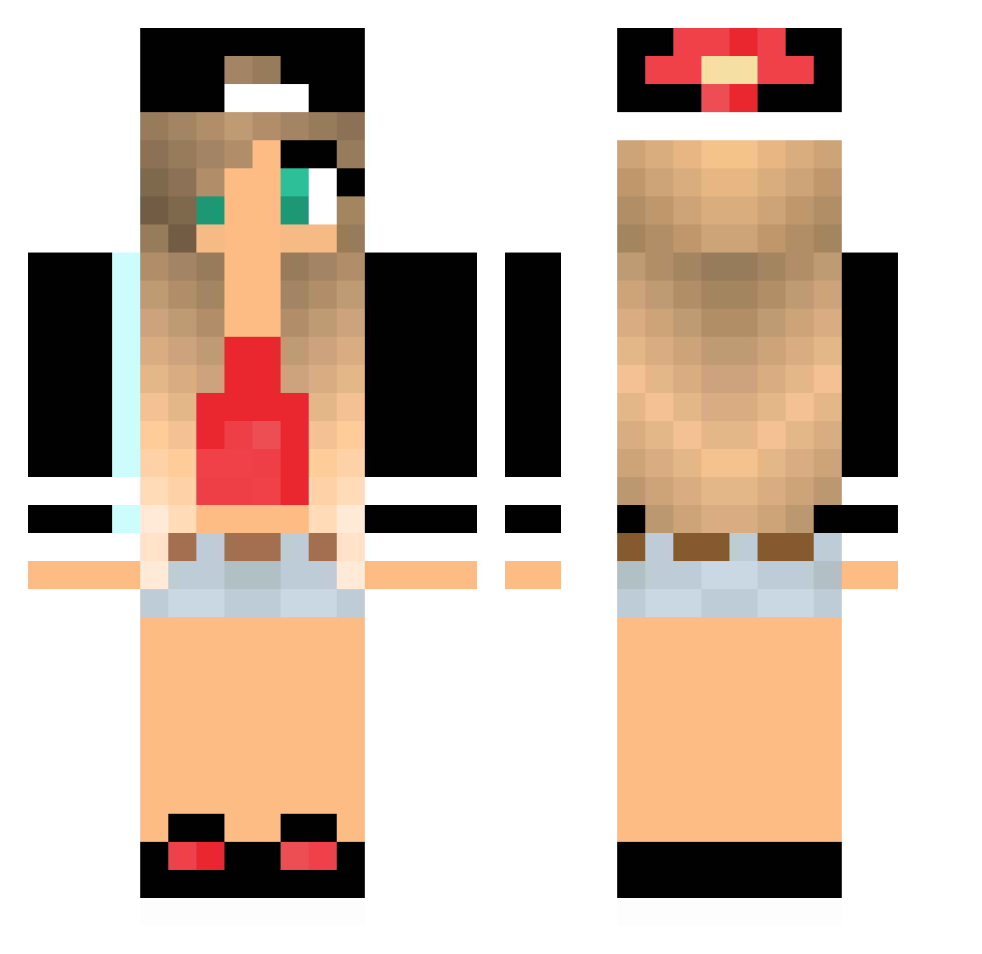 Ostinato Minecraft skin, front and back view