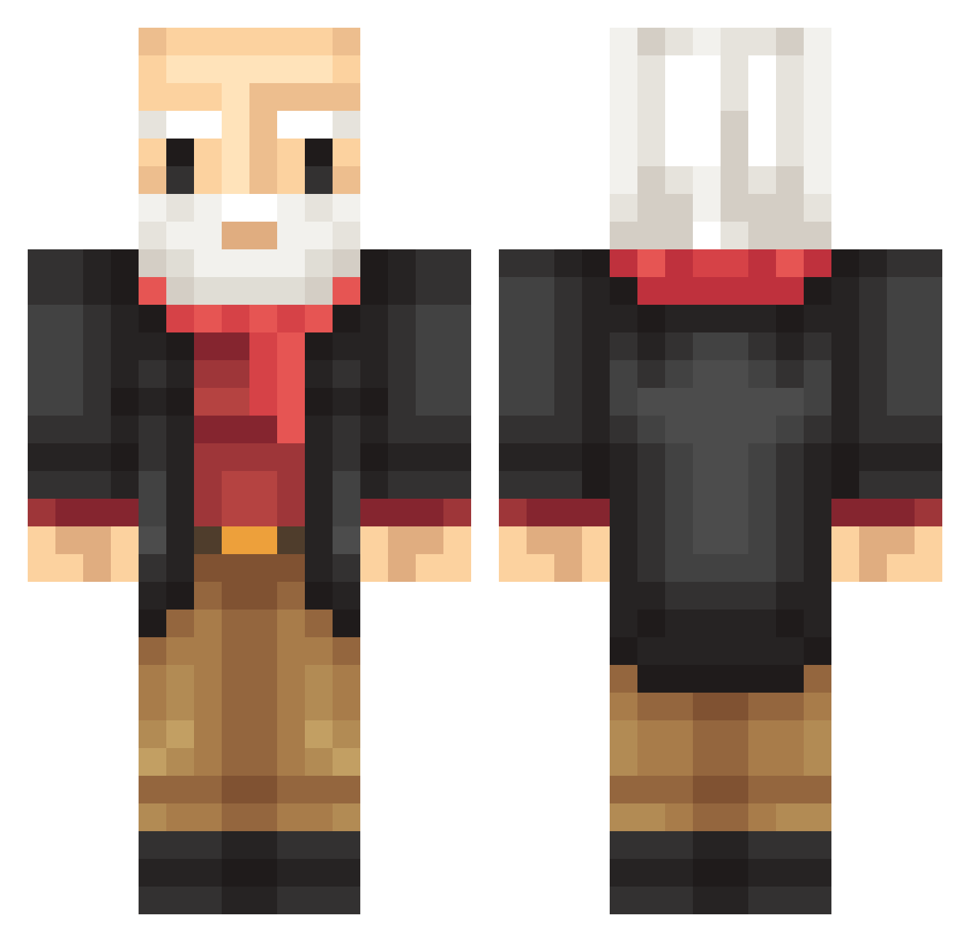 su1z Minecraft skin, front and back view