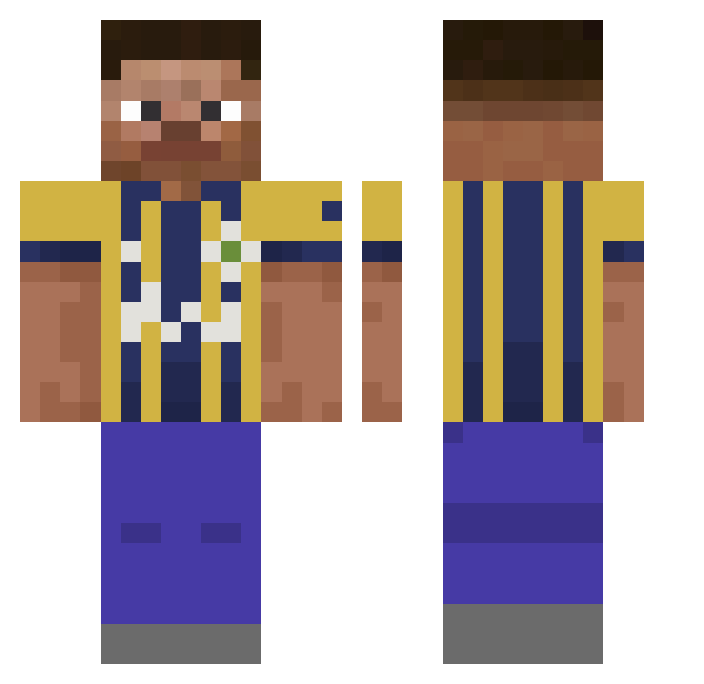 enso0606 Minecraft skin, front and back view