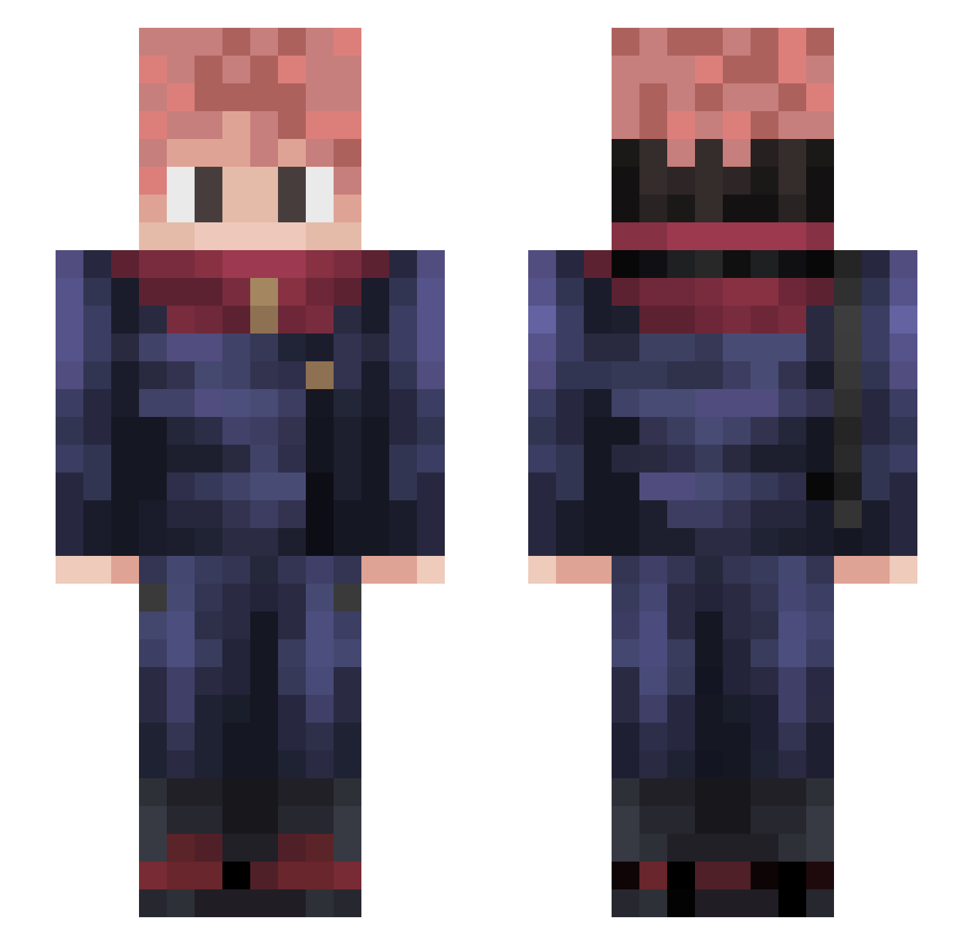 Xanderrrrr Minecraft skin, front and back view