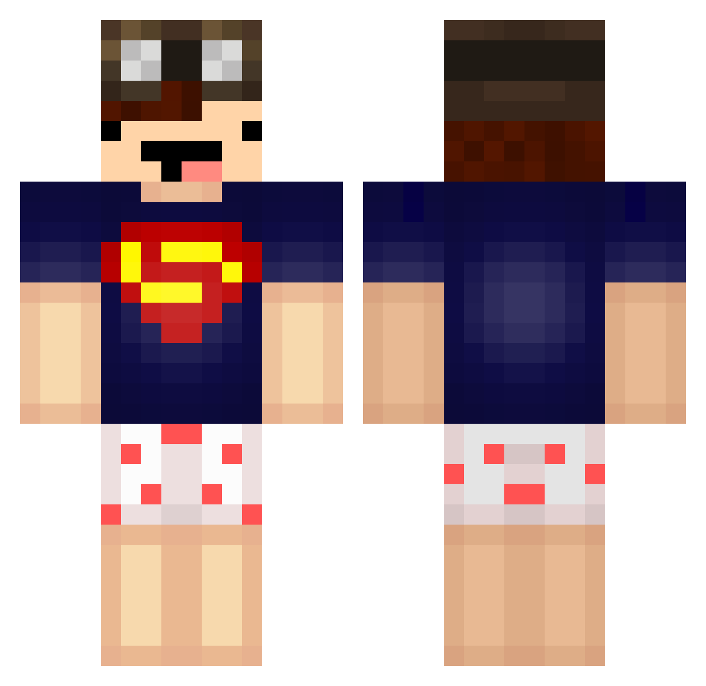 Mroczny_ Minecraft skin, front and back view