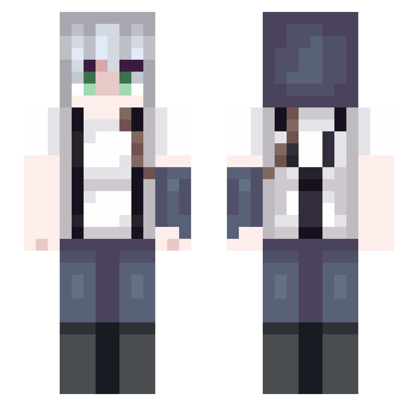 Chuck_ADoodle Minecraft skin, front and back view