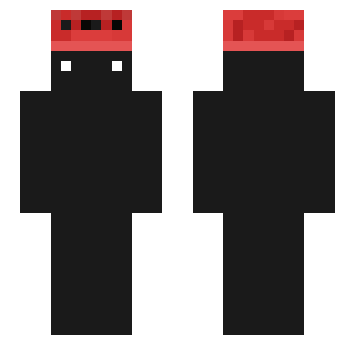 XyroX_x Minecraft skin, front and back view