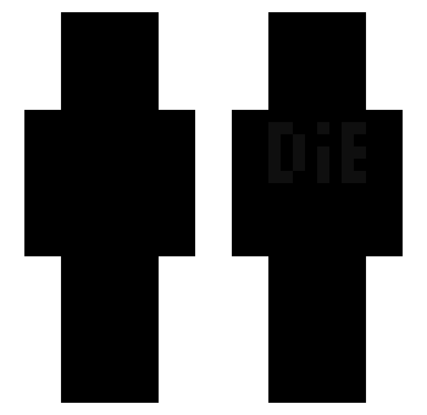 ReverseSummoning Minecraft skin, front and back view