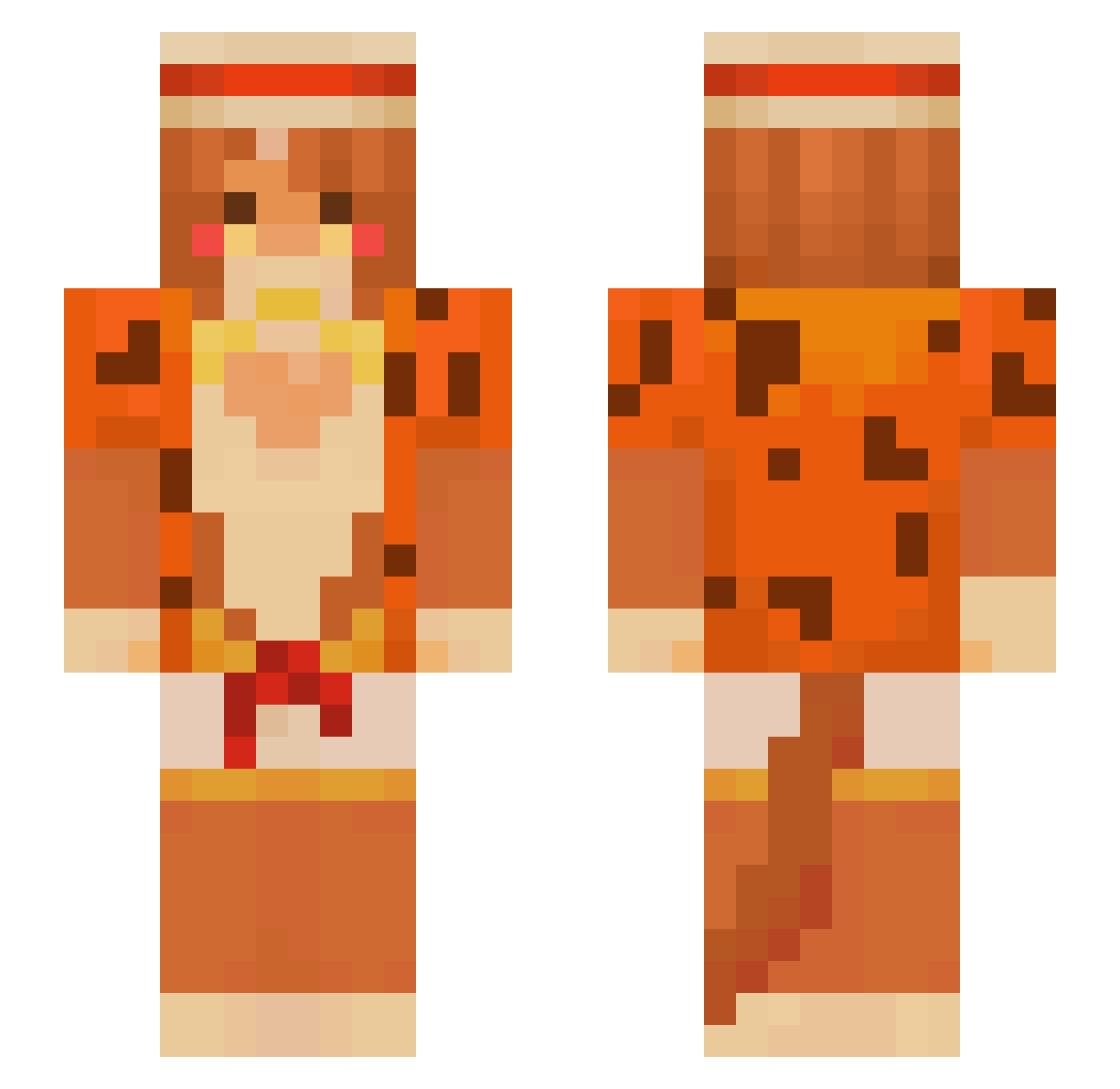 ppeachaboo Minecraft skin, front and back view