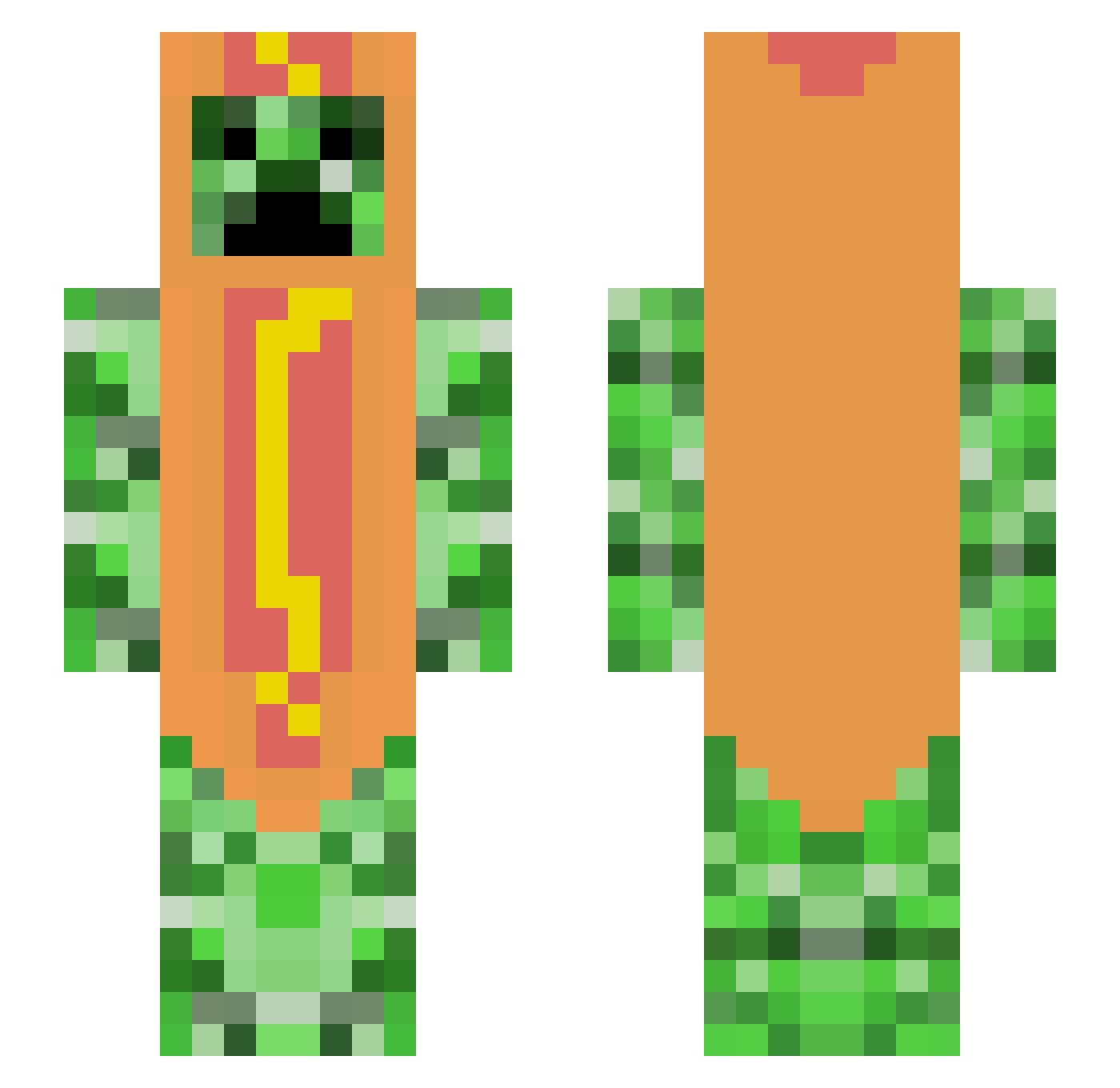 slayerr484 Minecraft skin, front and back view
