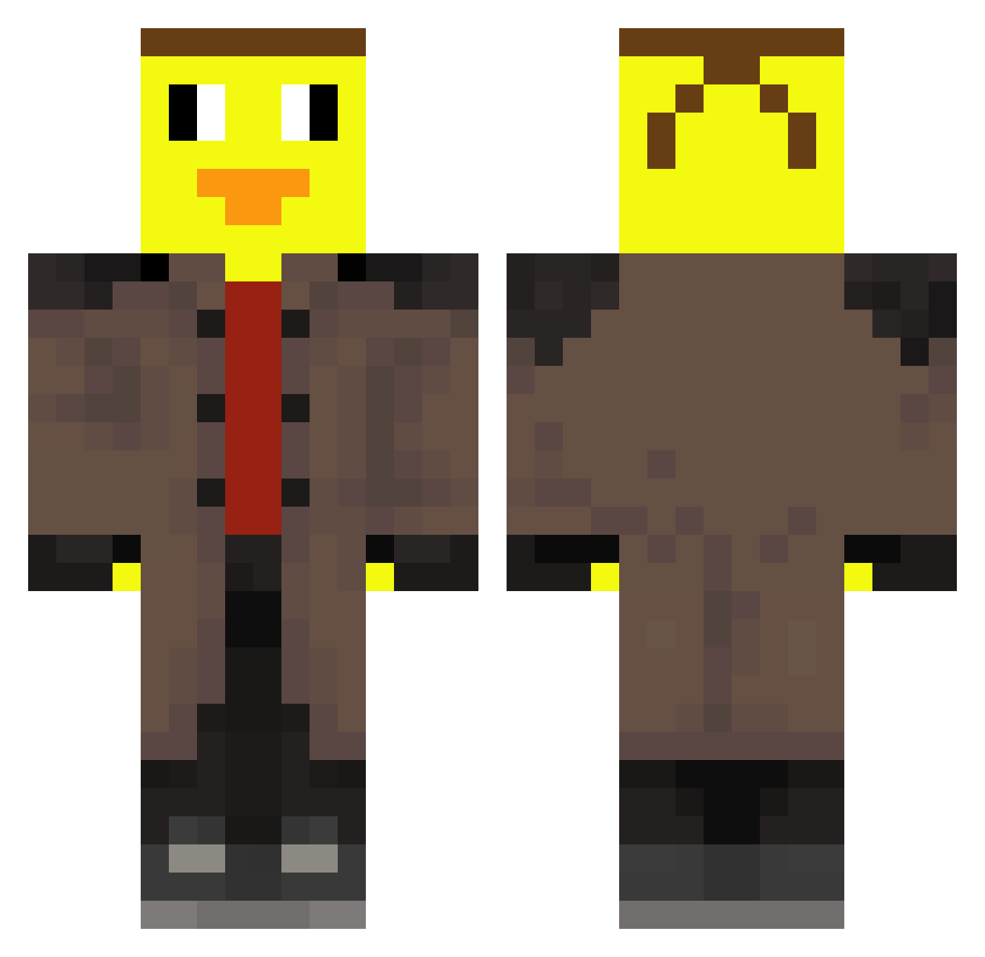 Vault13Boy Minecraft skin, front and back view