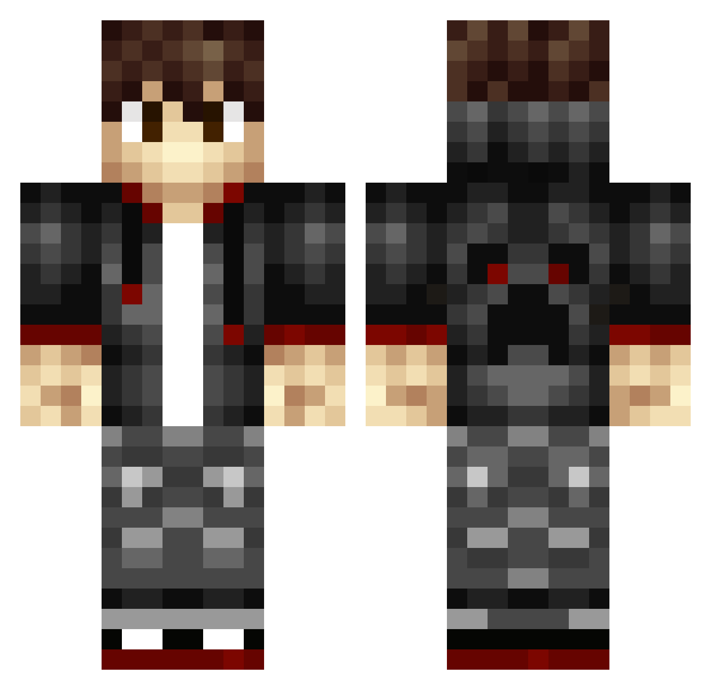 RoBoyRy Minecraft skin, front and back view