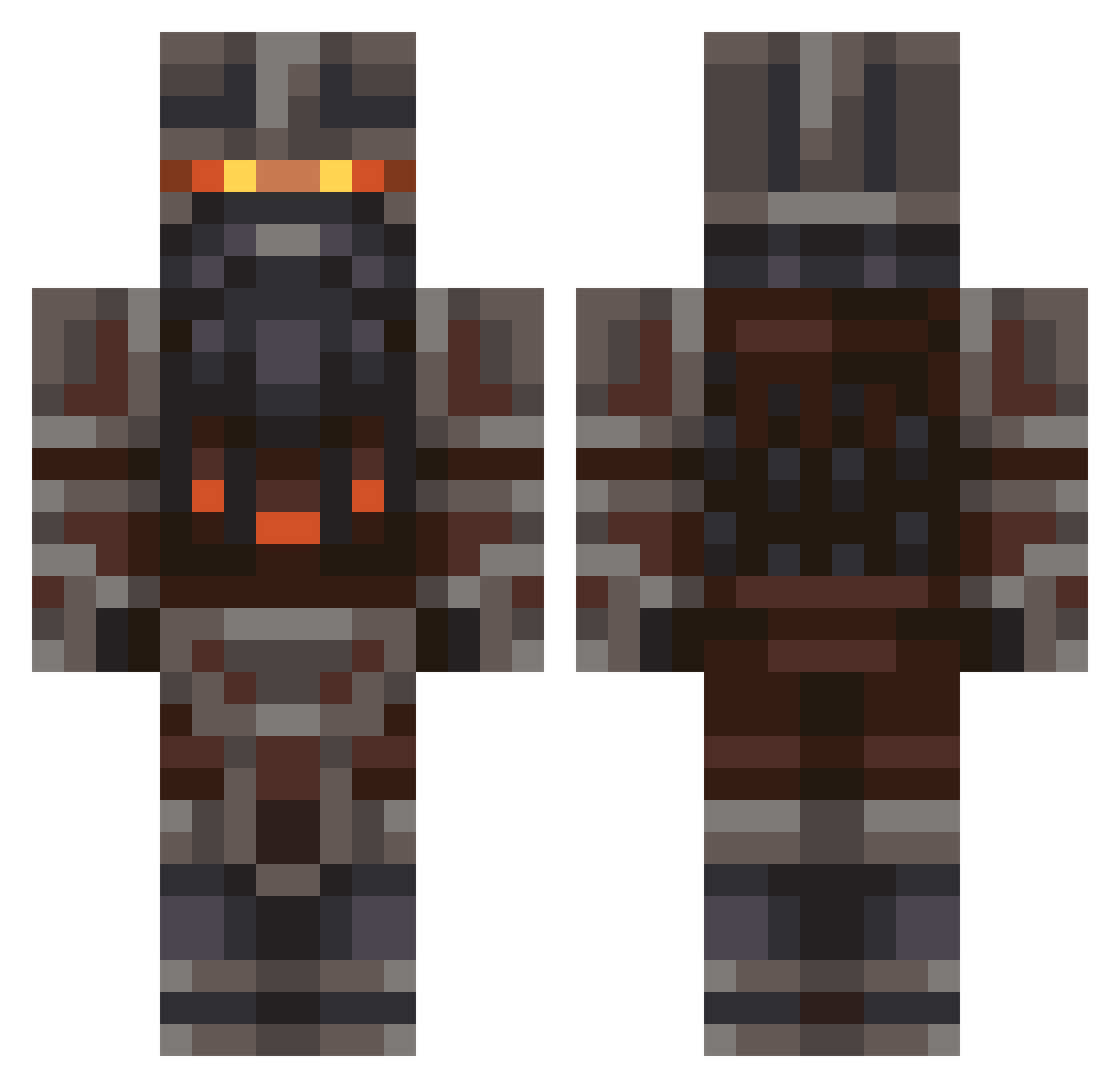 PaleWhiteman_ Minecraft skin, front and back view