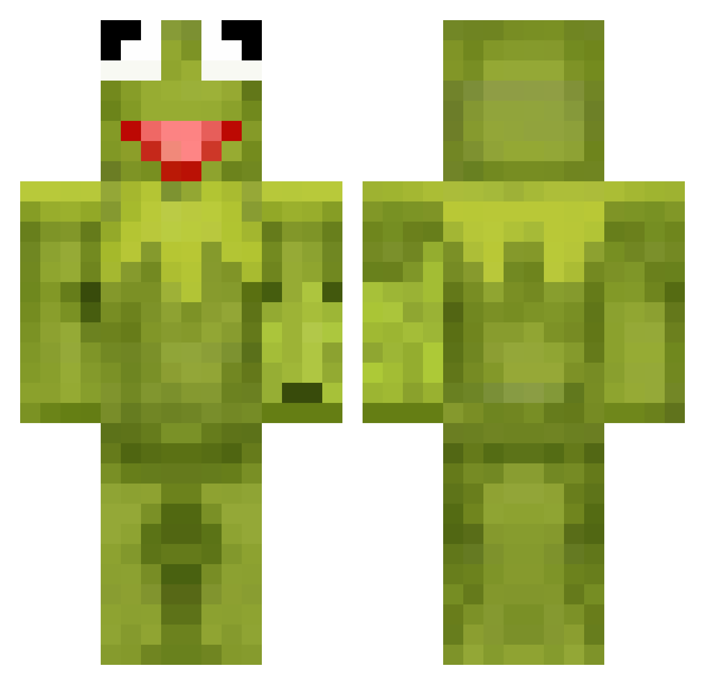 sillysmudge Minecraft skin, front and back view