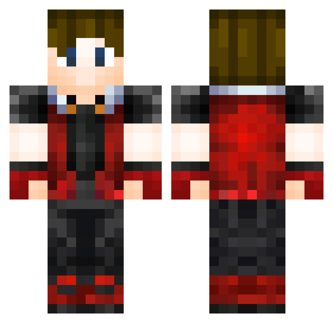 skullcrusher612 Minecraft skin, front and back view