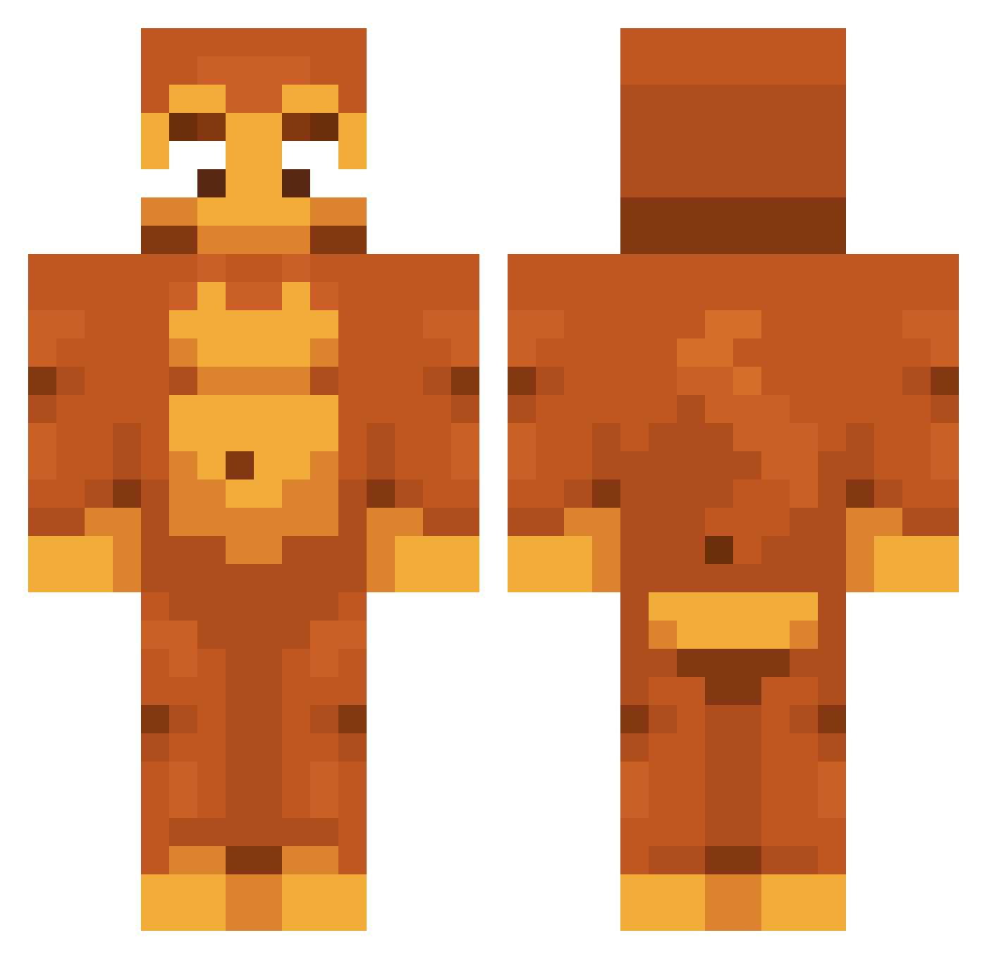 Shiro_smug Minecraft skin, front and back view