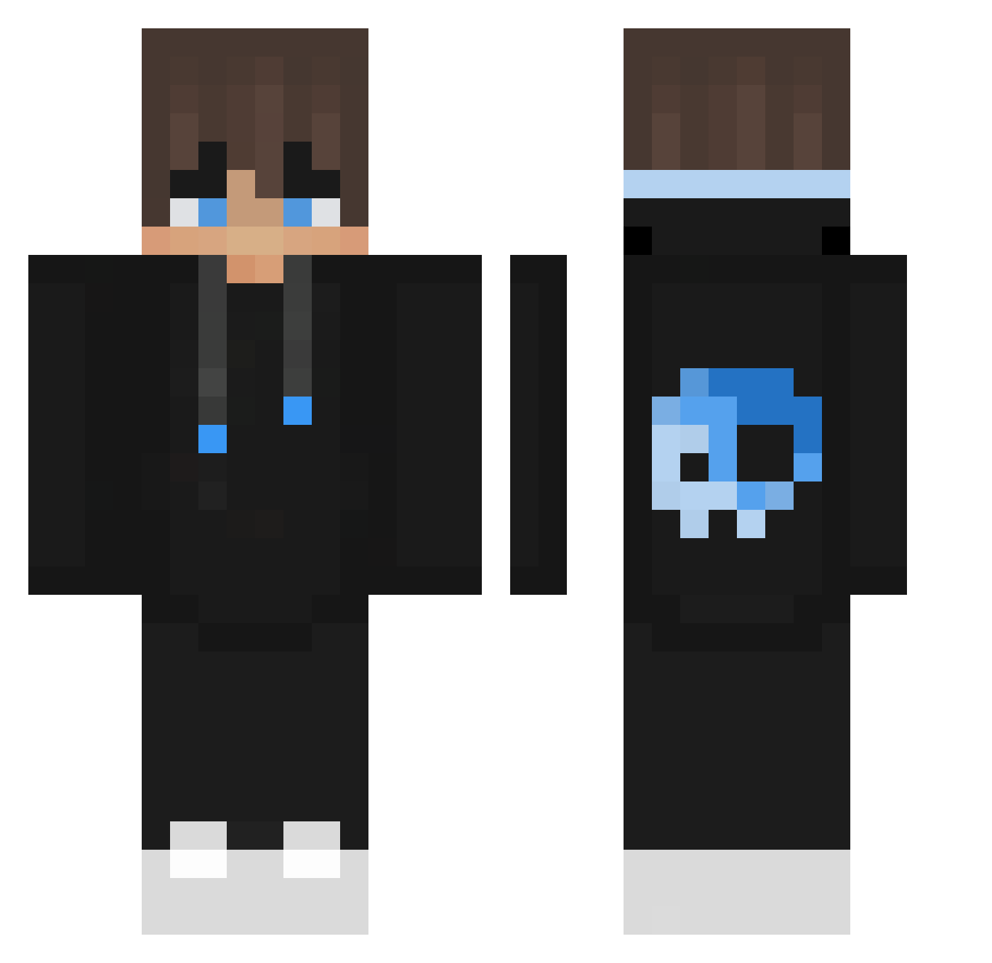 qGuacify Minecraft skin, front and back view