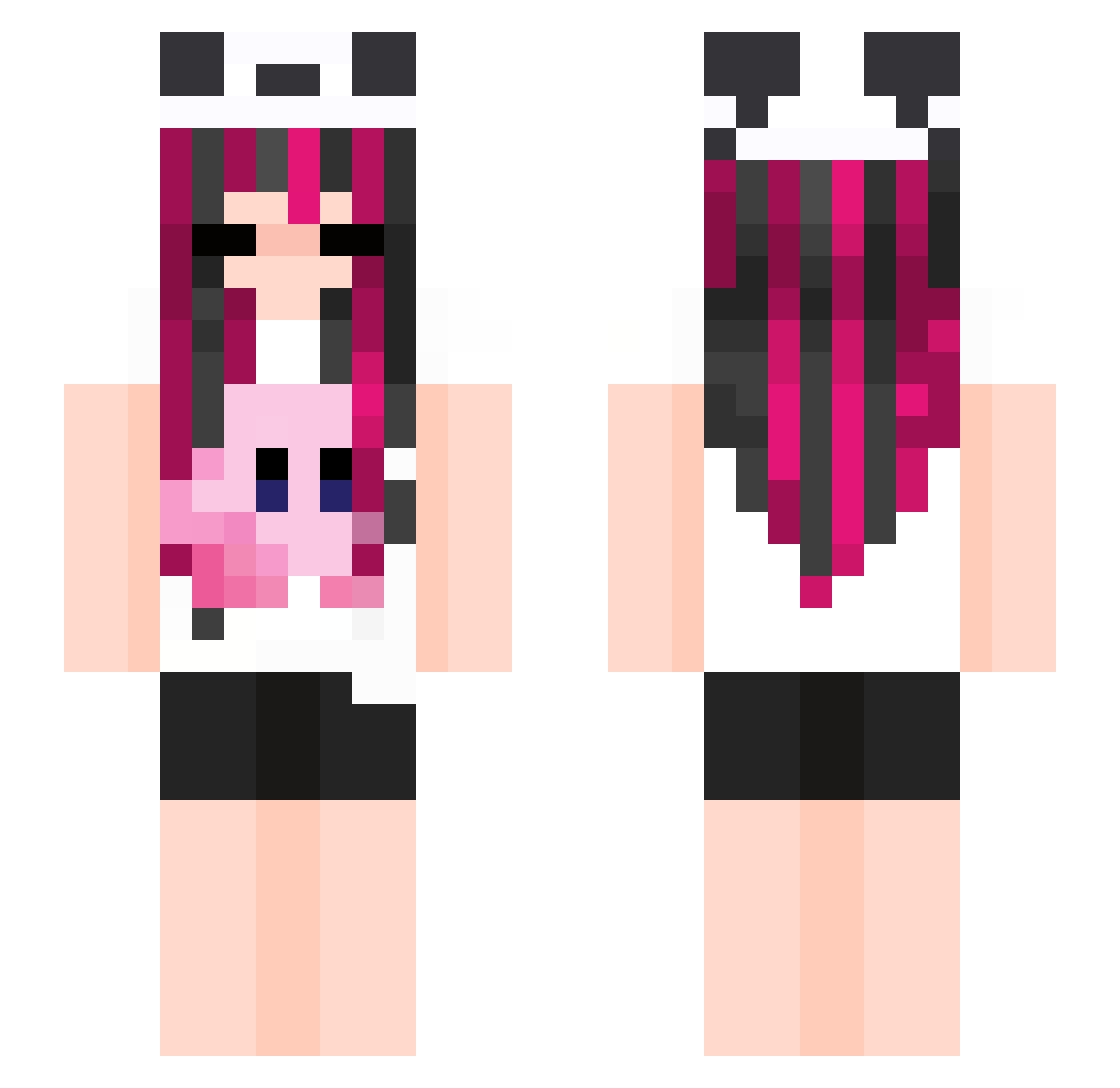 soobitties Minecraft skin, front and back view