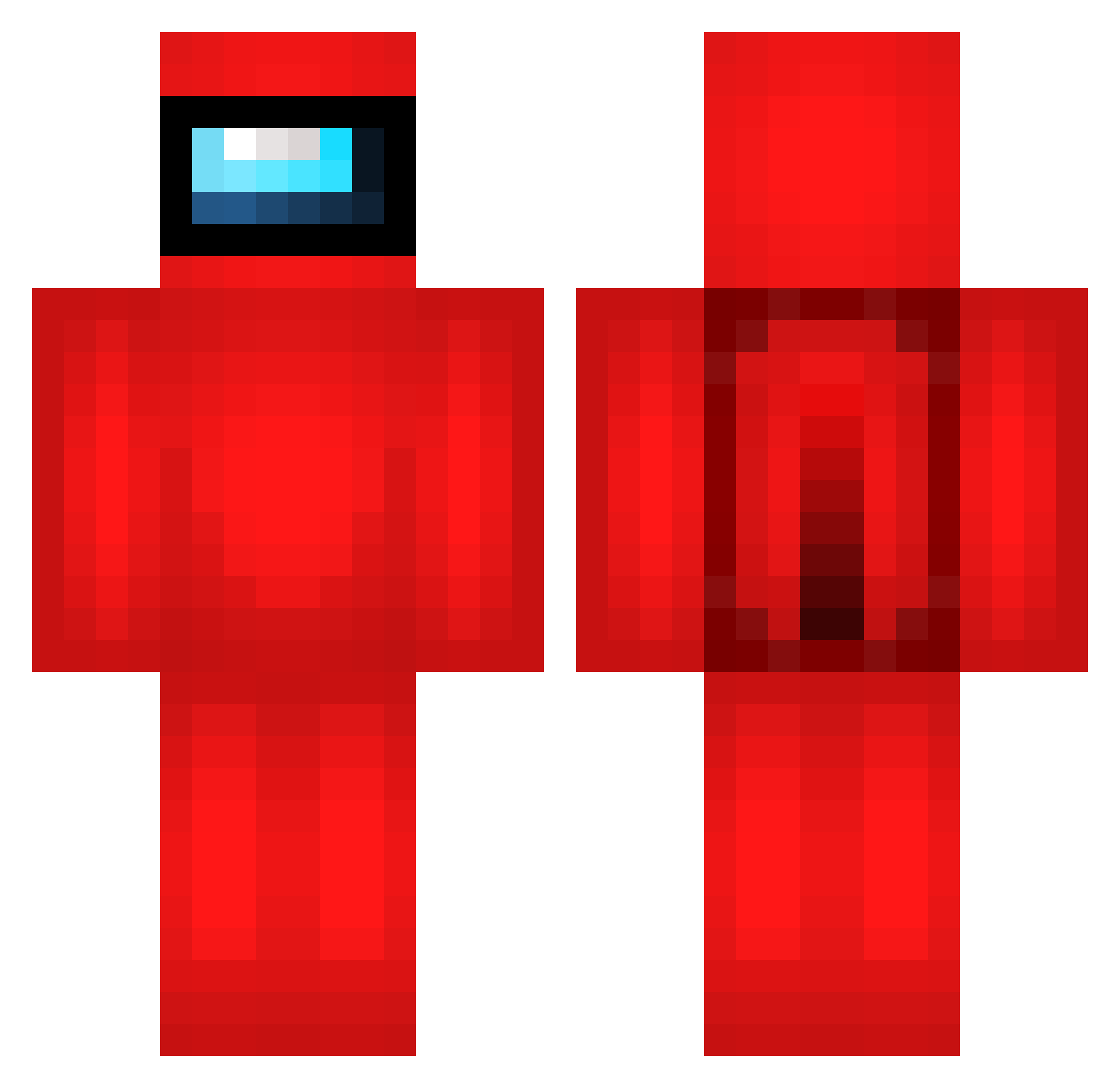 PuffAndKiwi Minecraft skin, front and back view