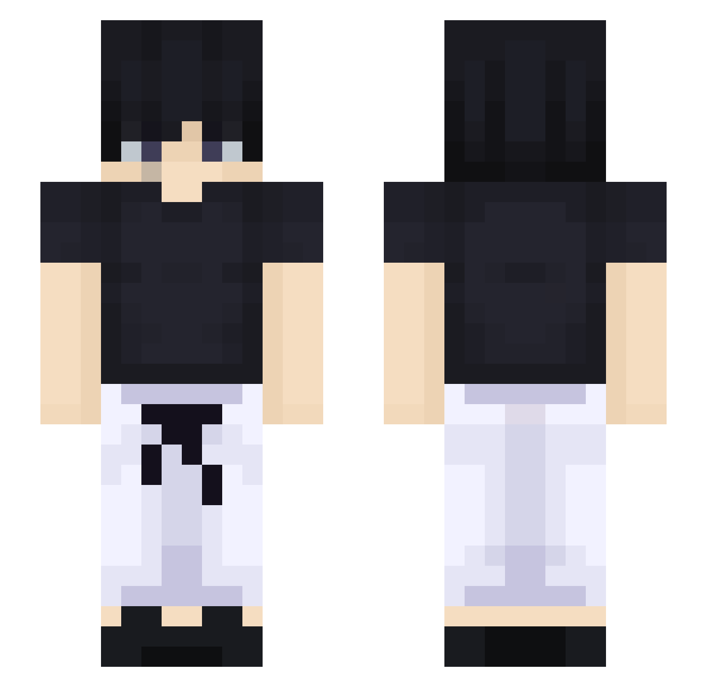 tazer606 Minecraft skin, front and back view
