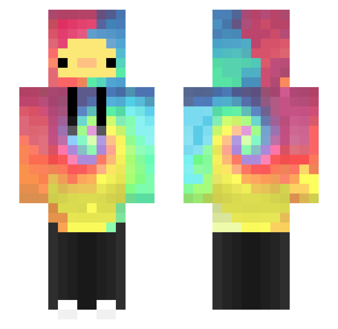 Alpepe235 Minecraft skin, front and back view
