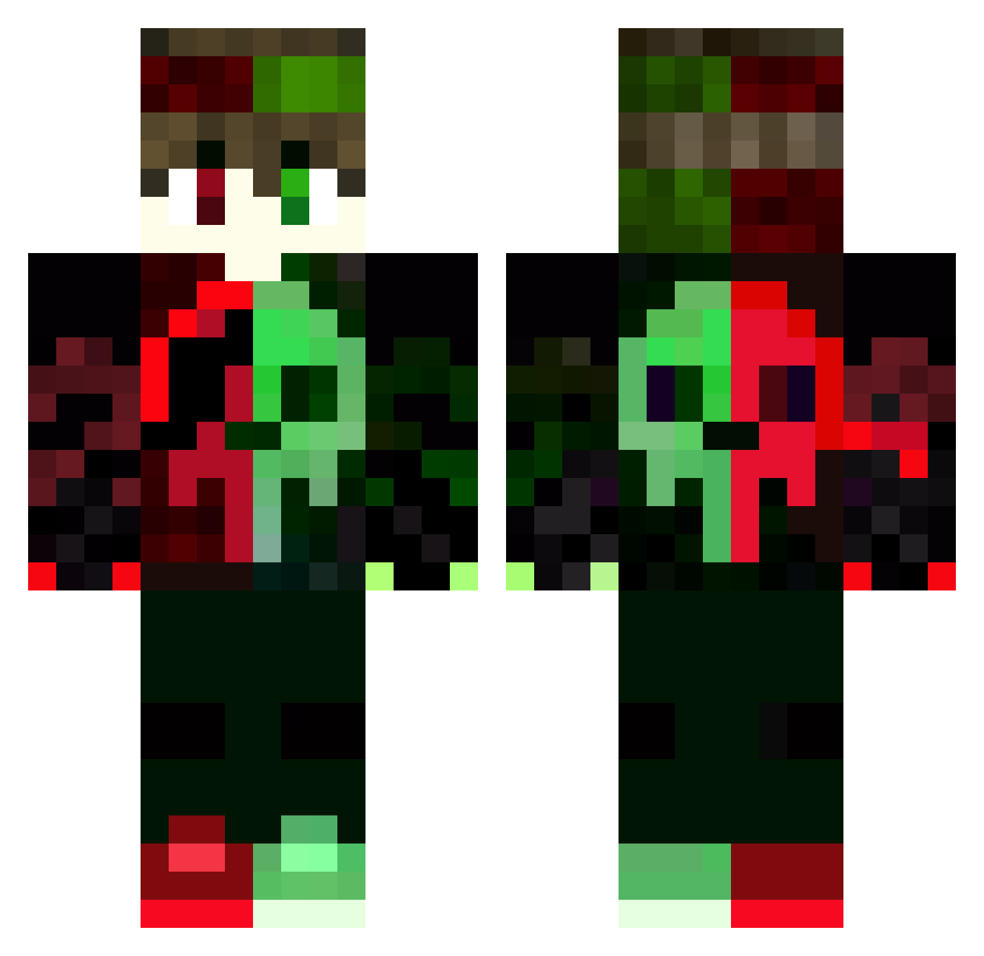 Araaan11 Minecraft skin, front and back view