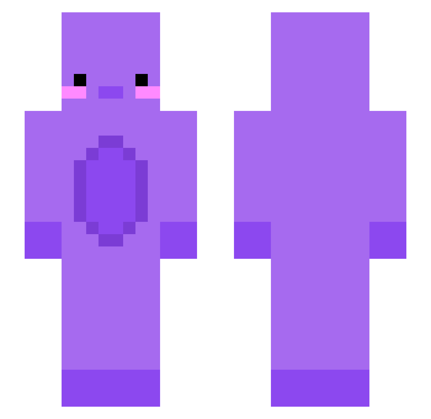 yLaraXx Minecraft skin, front and back view