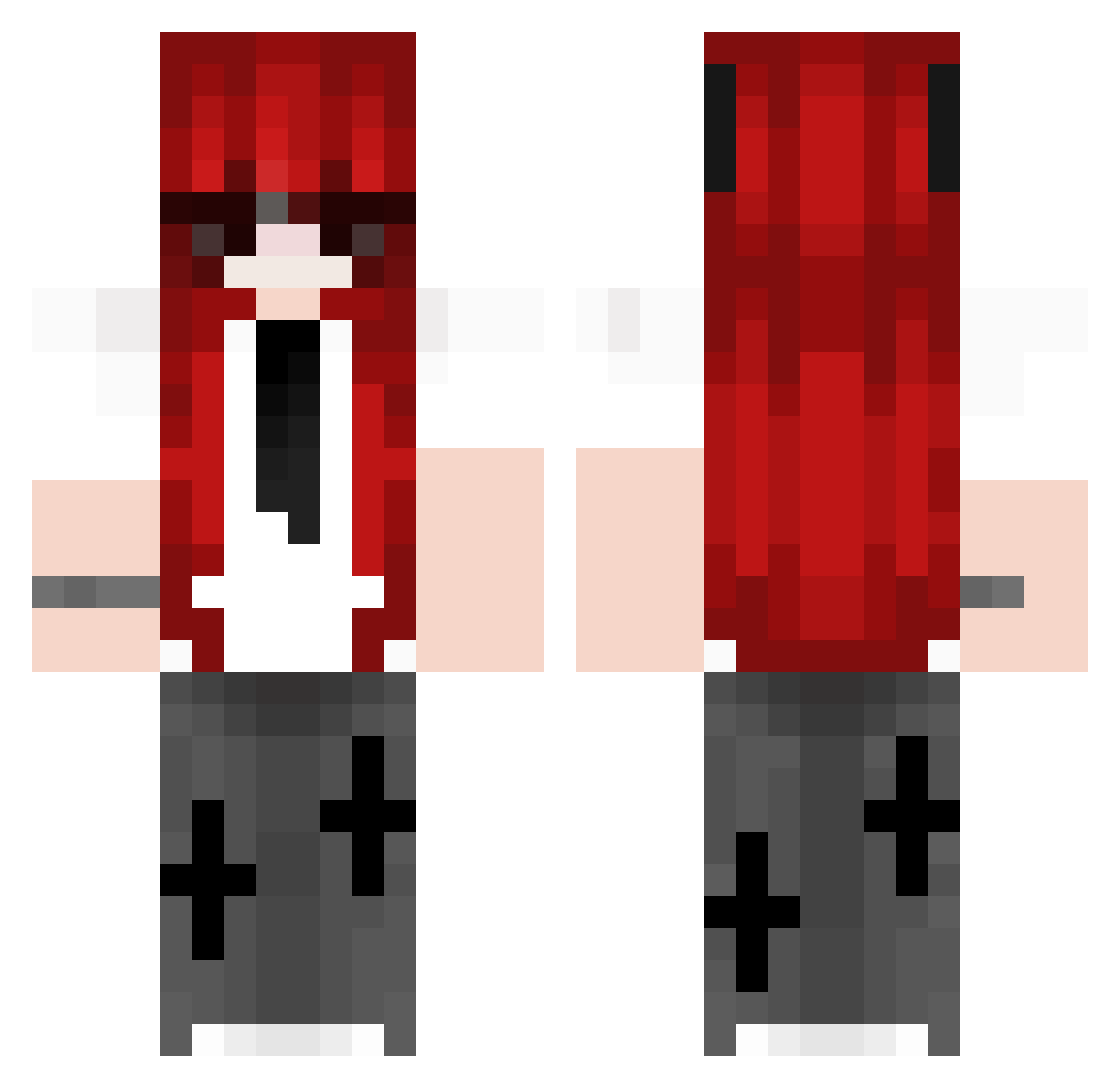 Wynnwatcher Minecraft skin, front and back view