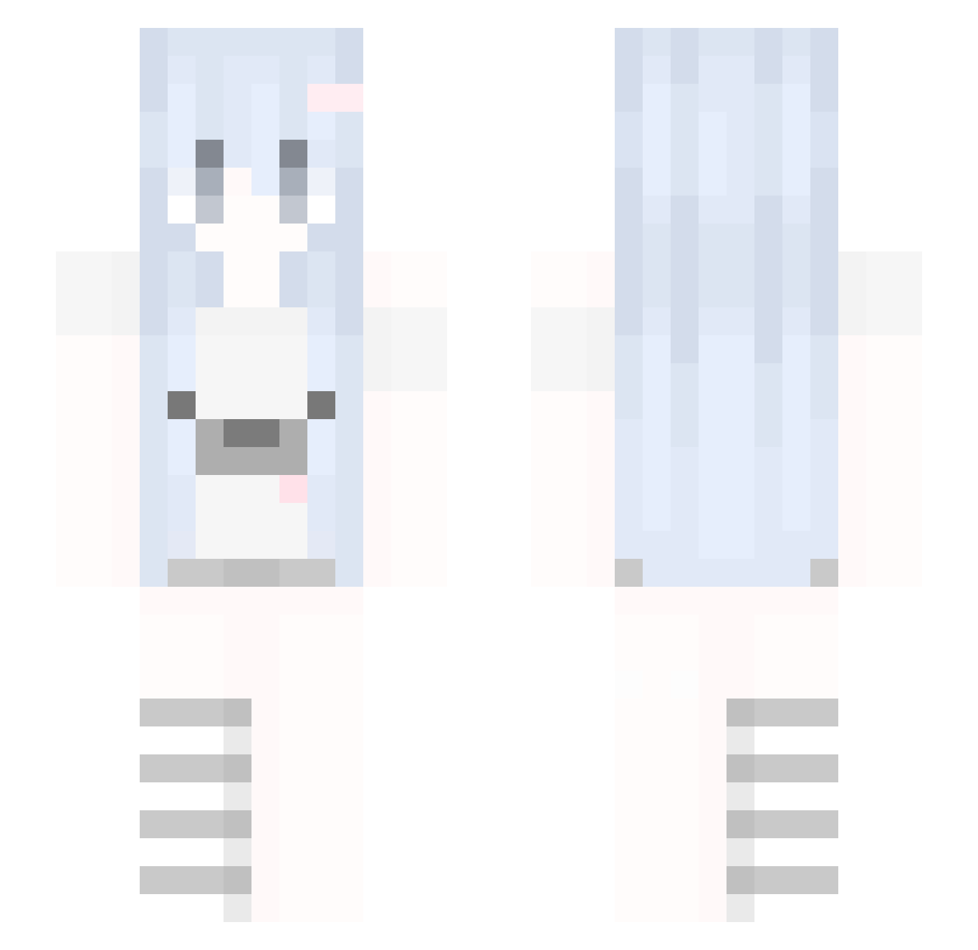 Julia Minecraft skin, front and back view