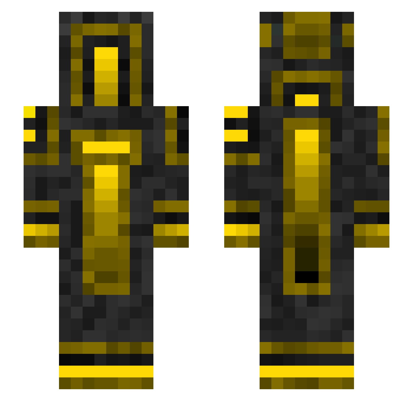 Thesussyball Minecraft skin, front and back view
