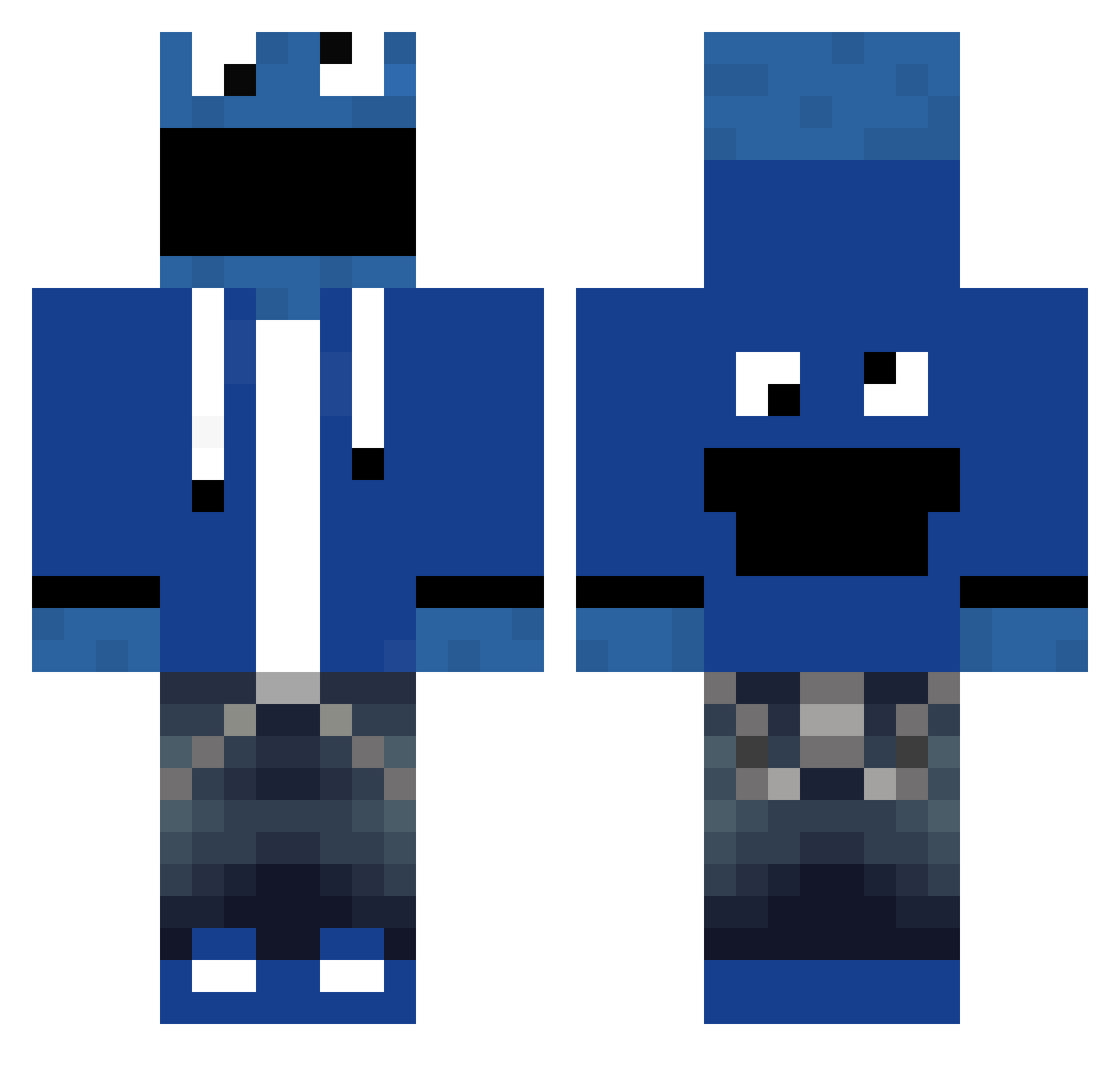 KudlatyBob Minecraft skin, front and back view