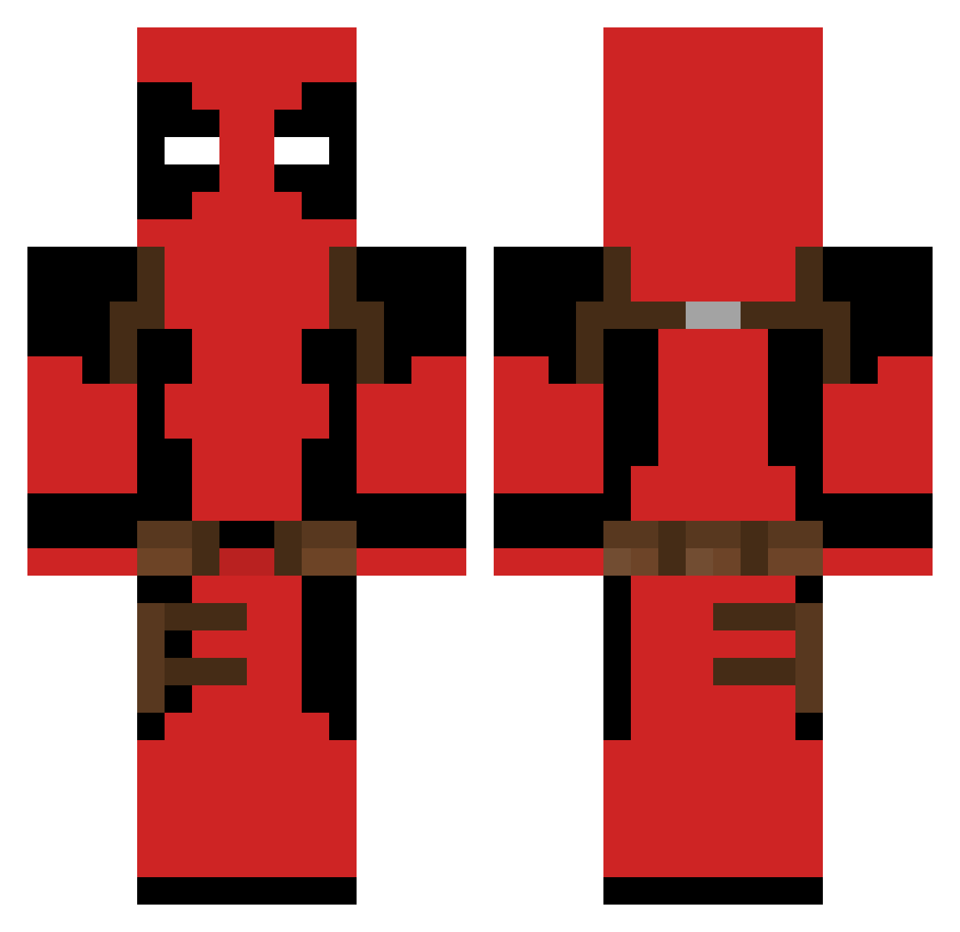 Shawney Minecraft skin, front and back view