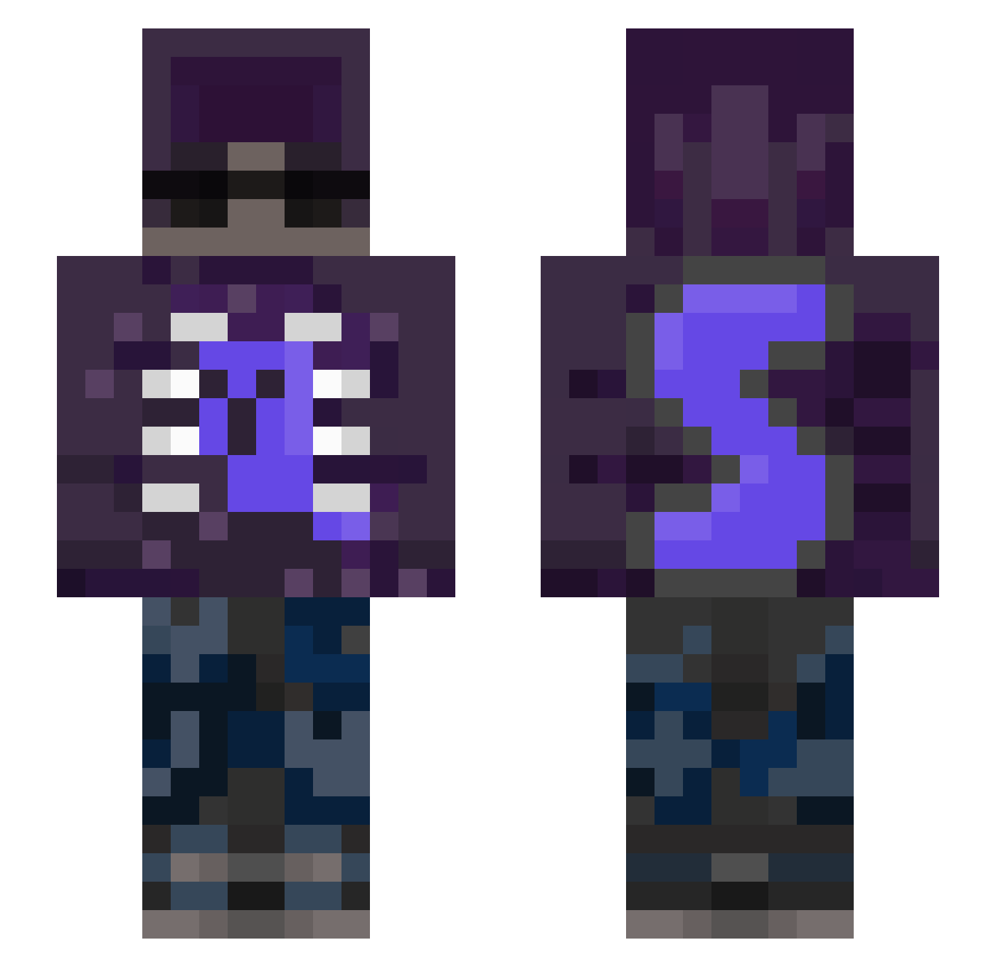 shiko_shiko1 Minecraft skin, front and back view