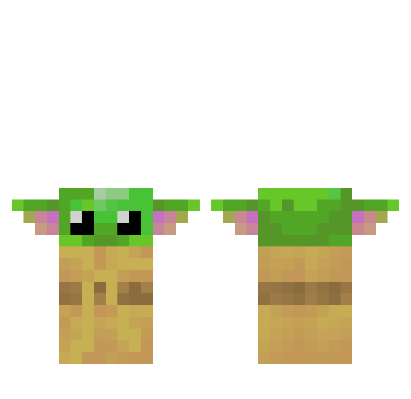 tuwist Minecraft skin, front and back view