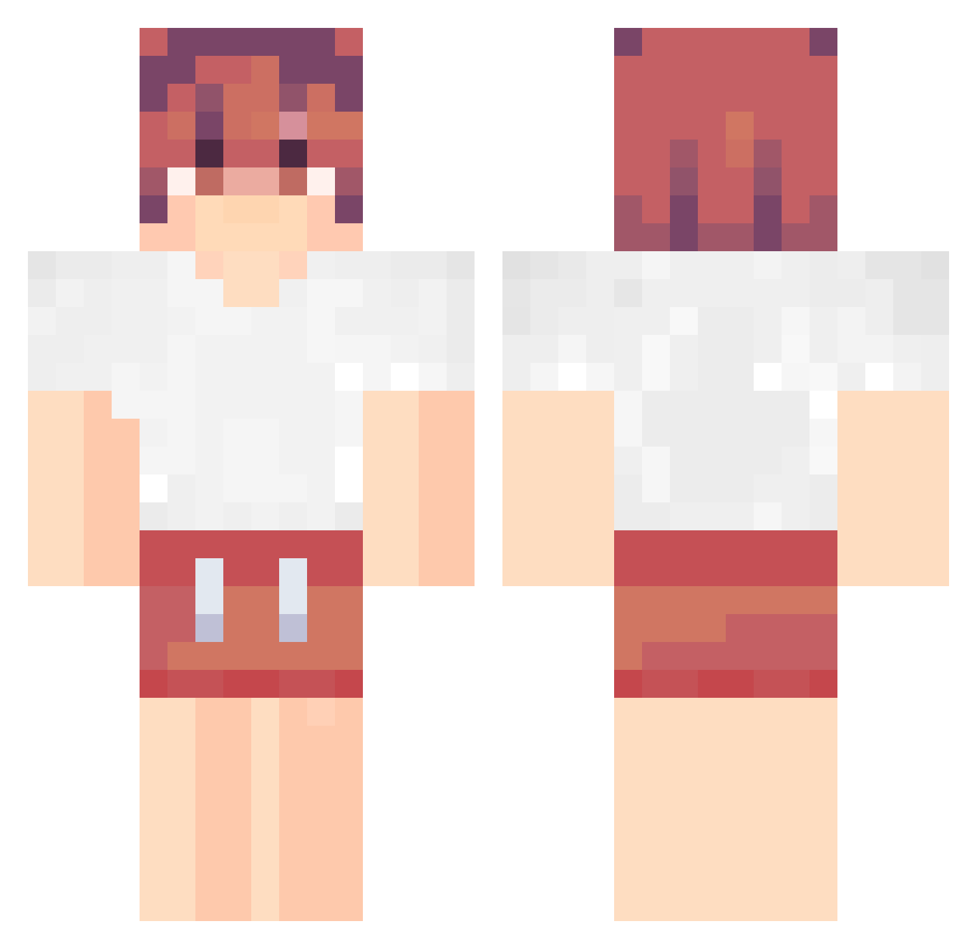 SahNozen Minecraft skin, front and back view
