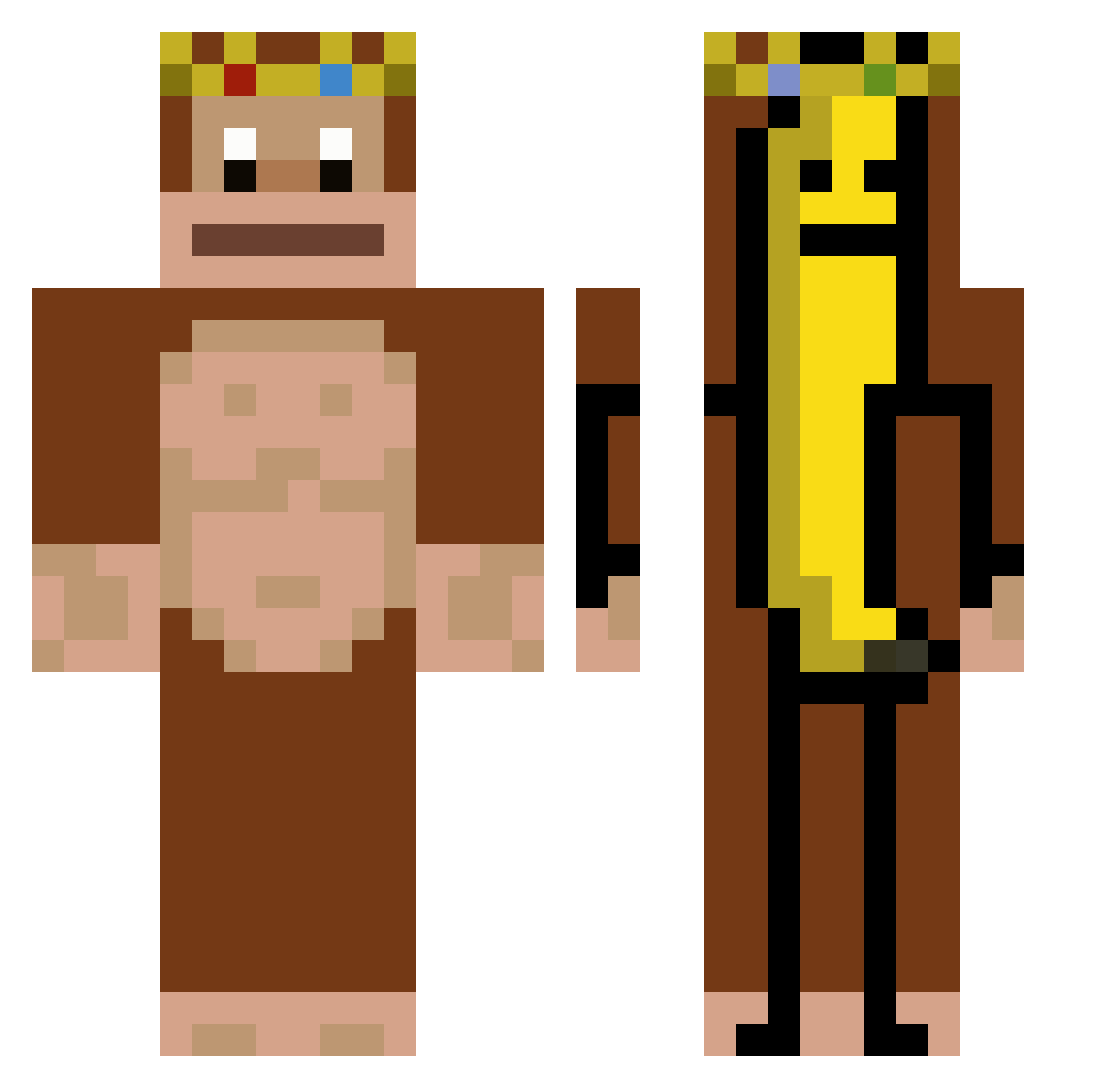 Fn0pper Minecraft skin, front and back view