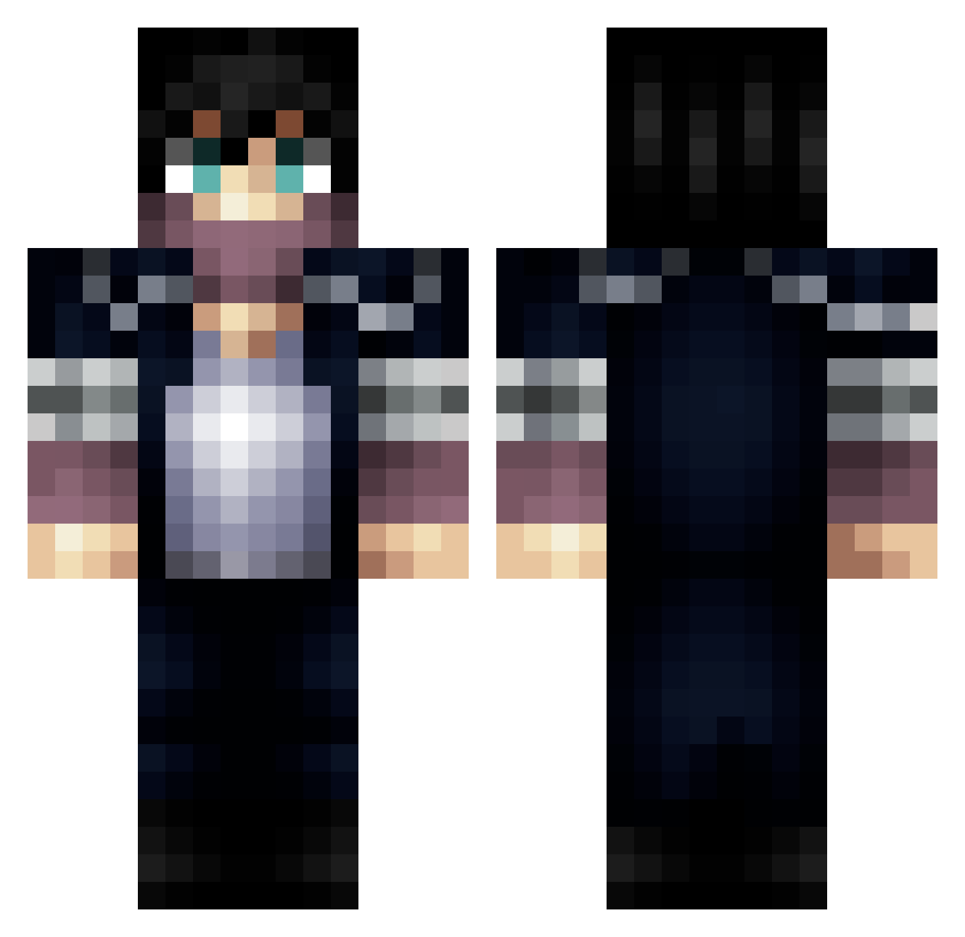 ThePuffedUpBunny Minecraft skin, front and back view