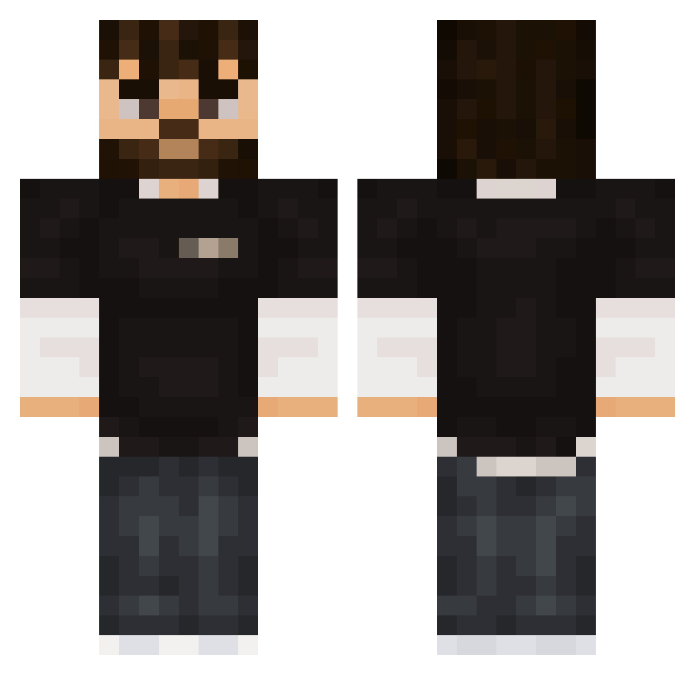 Baba_Rentner Minecraft skin, front and back view