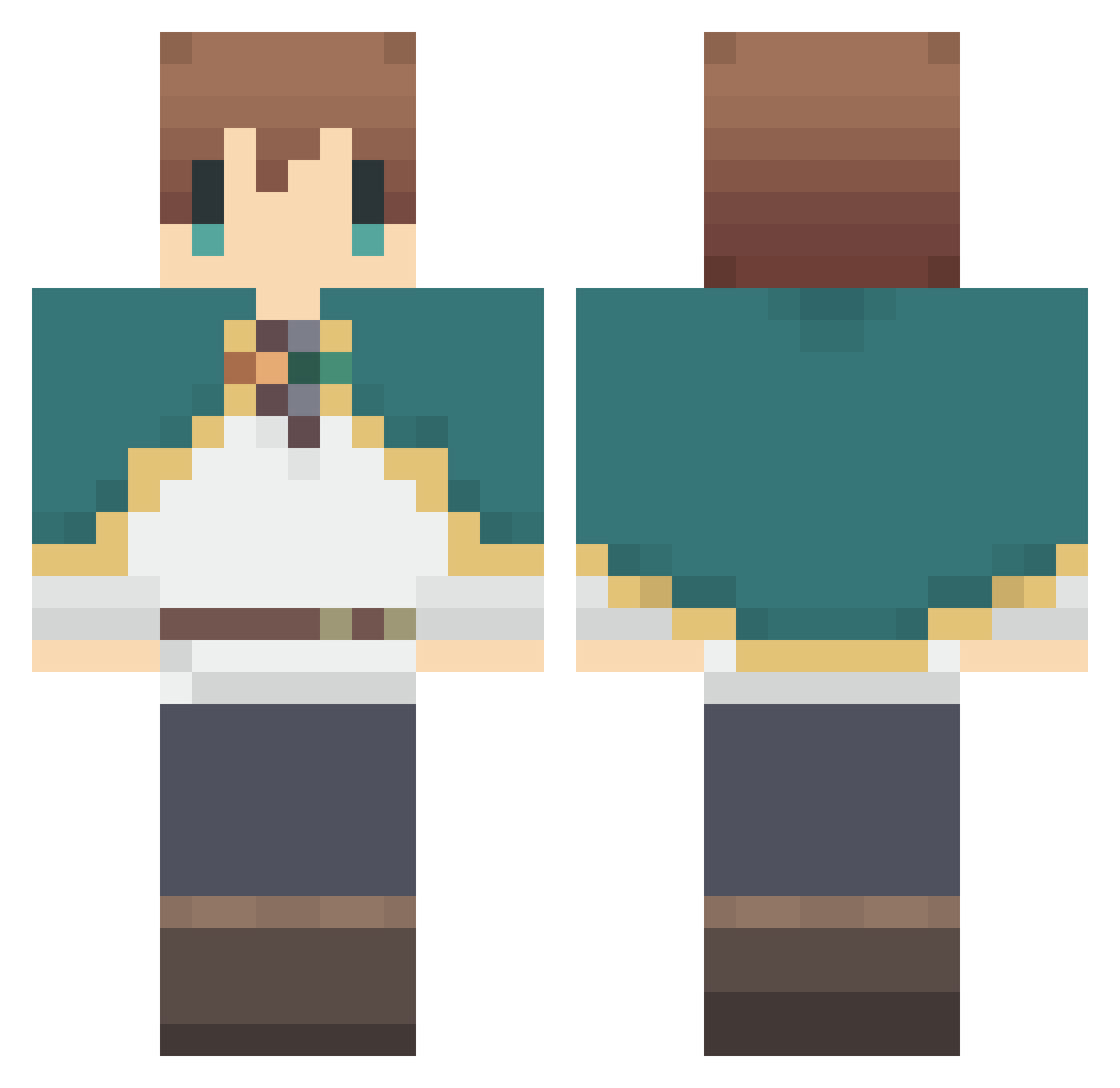 SIMP4PHASAL Minecraft skin, front and back view