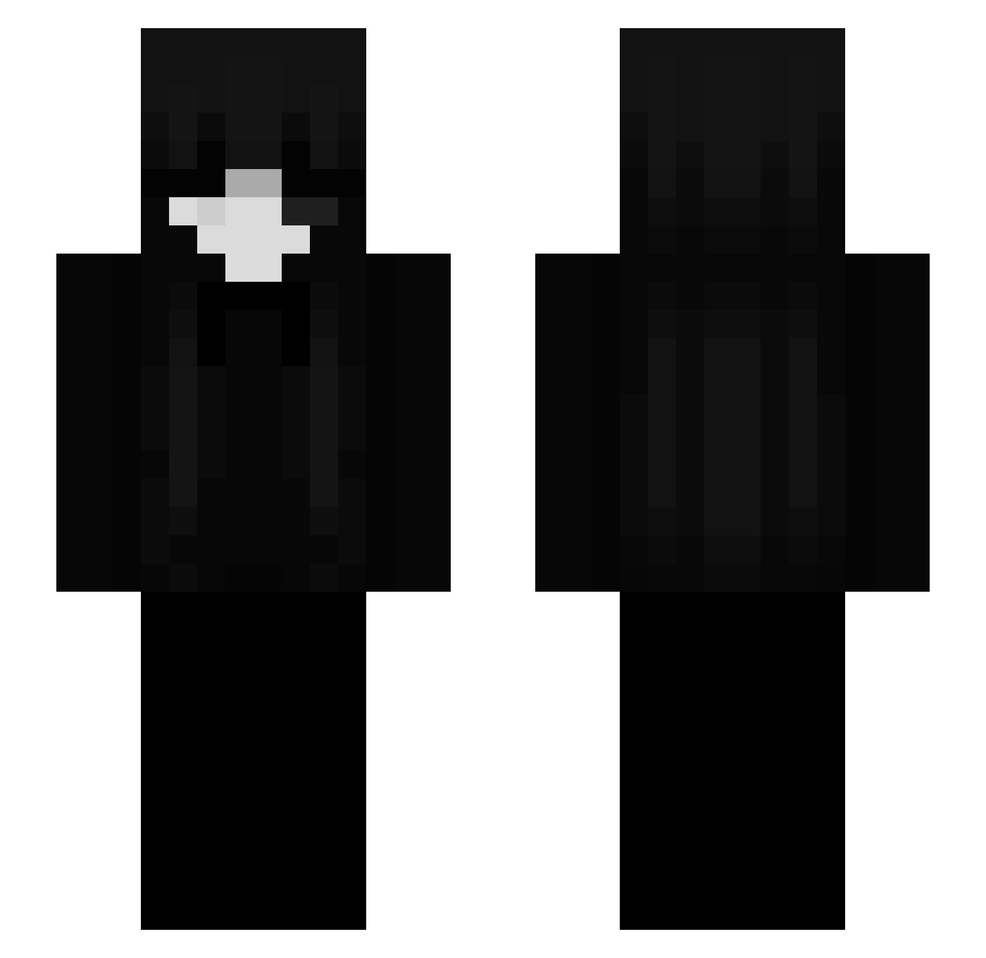 Yuki2k Minecraft skin, front and back view