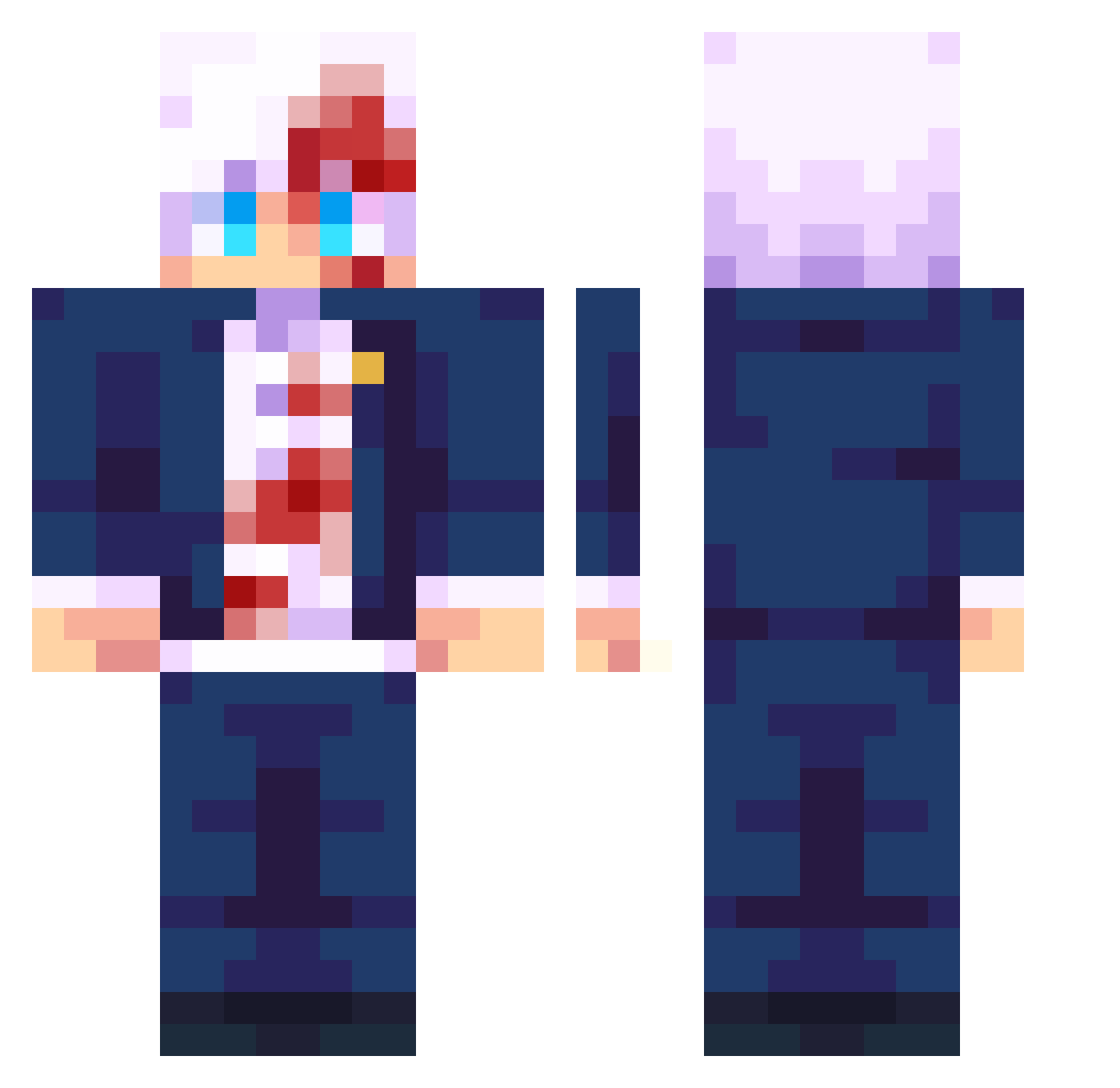 RipCordZ Minecraft skin, front and back view