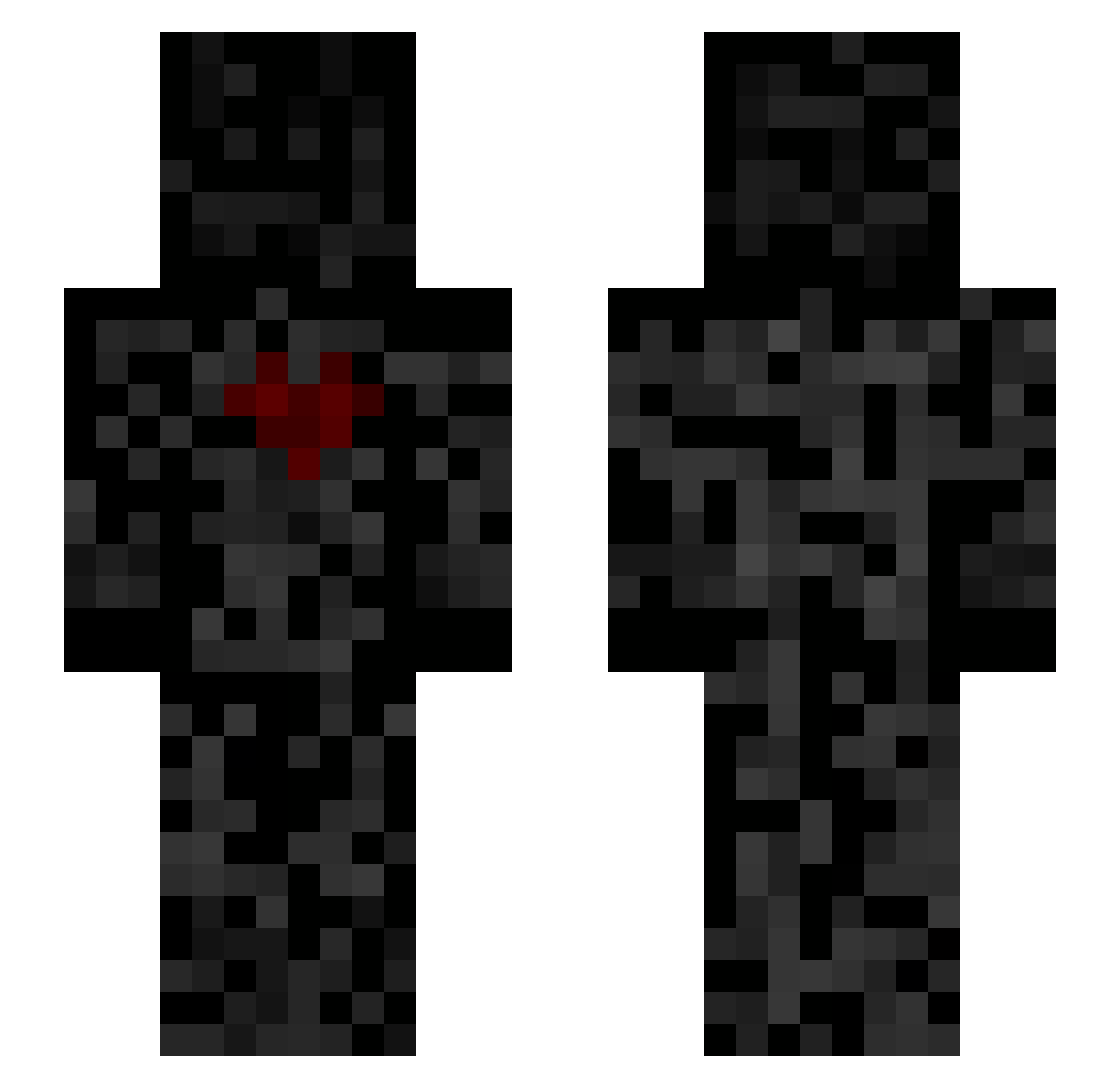 vmyf Minecraft skin, front and back view